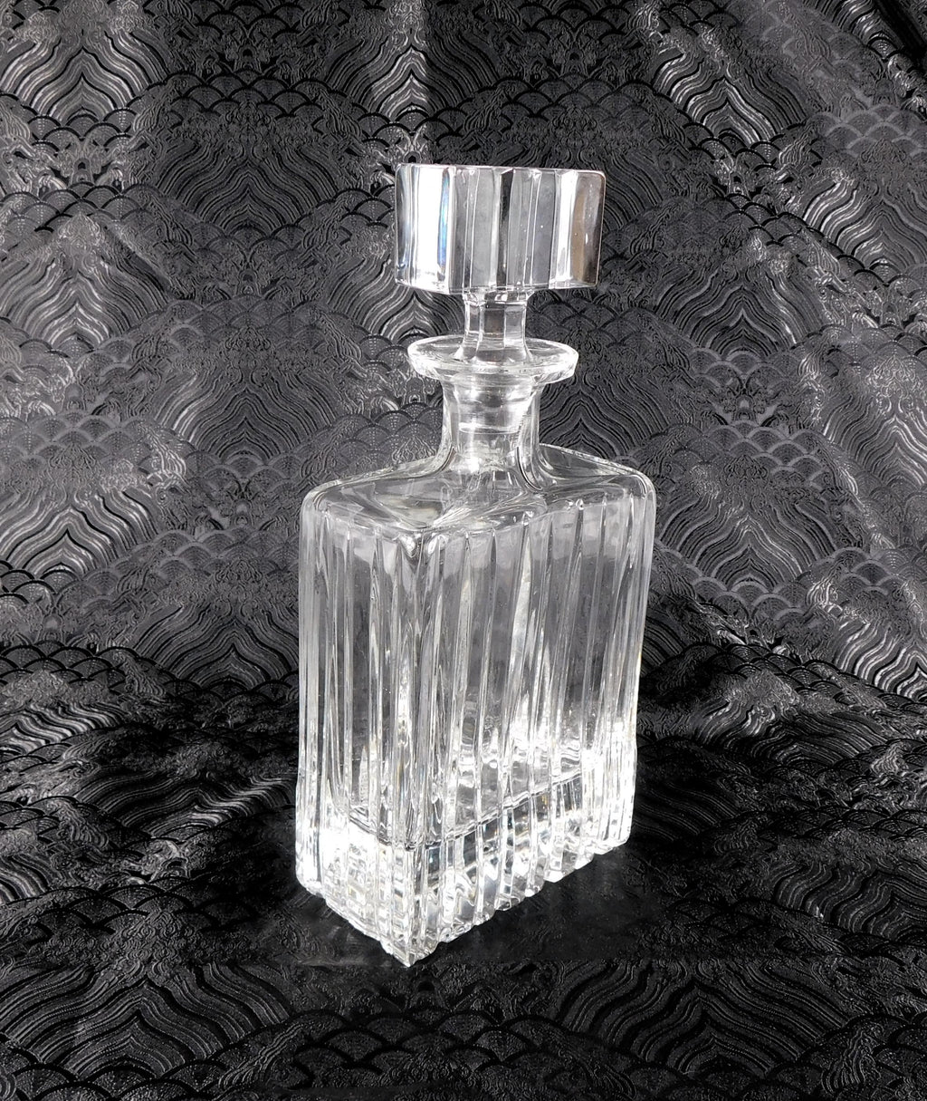Royal Gallery Ridged Cut Crystal Rectangular Decanter # 27687