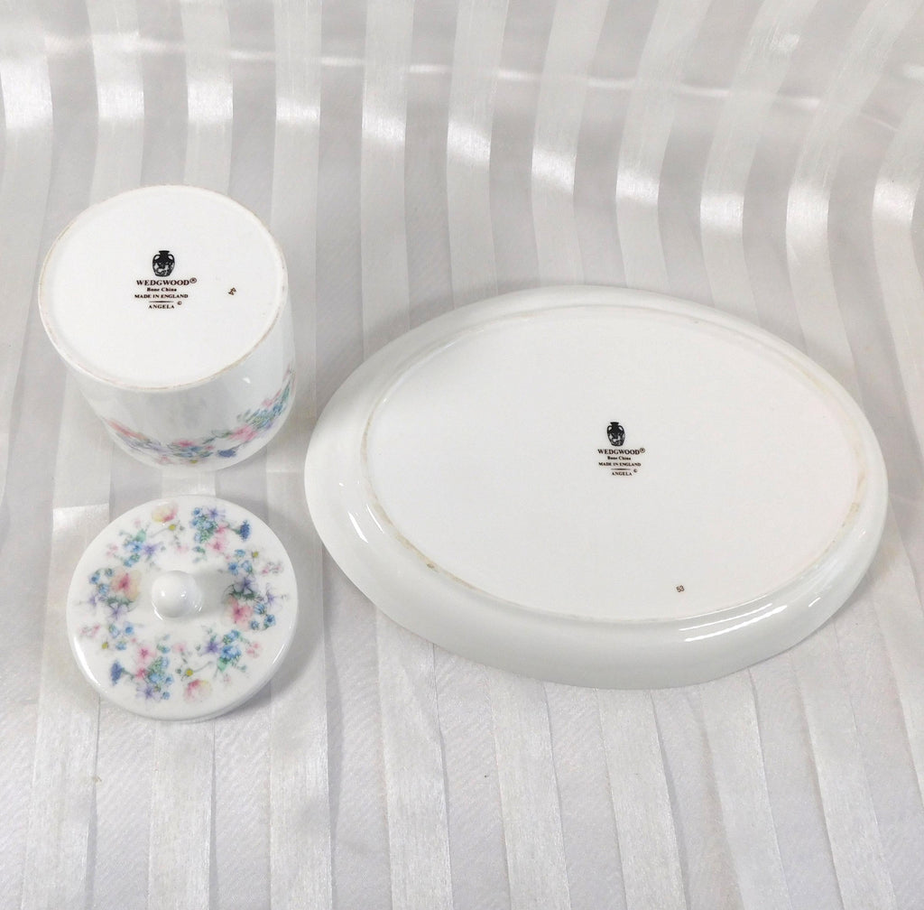 Wedgwood Angela Vanity Tray and Covered Ring/Trinket Dish  # 24718