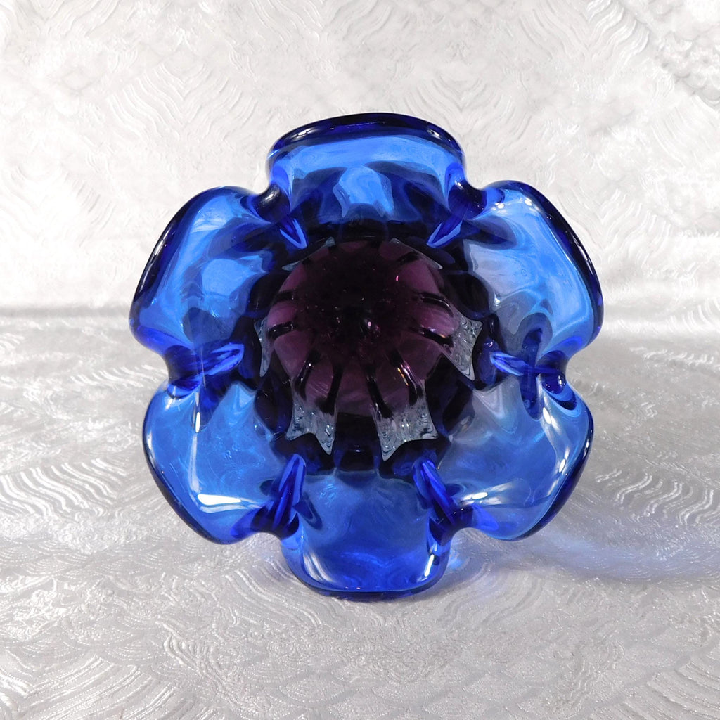 Blue and Purple Art Glass Vase # 27676
