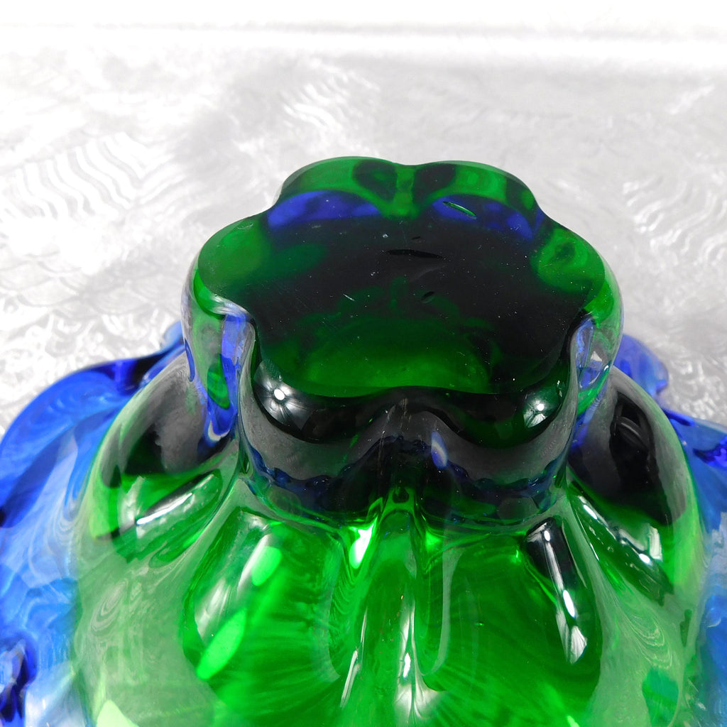 Blue and Green Art Glass Bowl # 27668