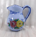 Blue Floral Pitcher from Portugal # 25862
