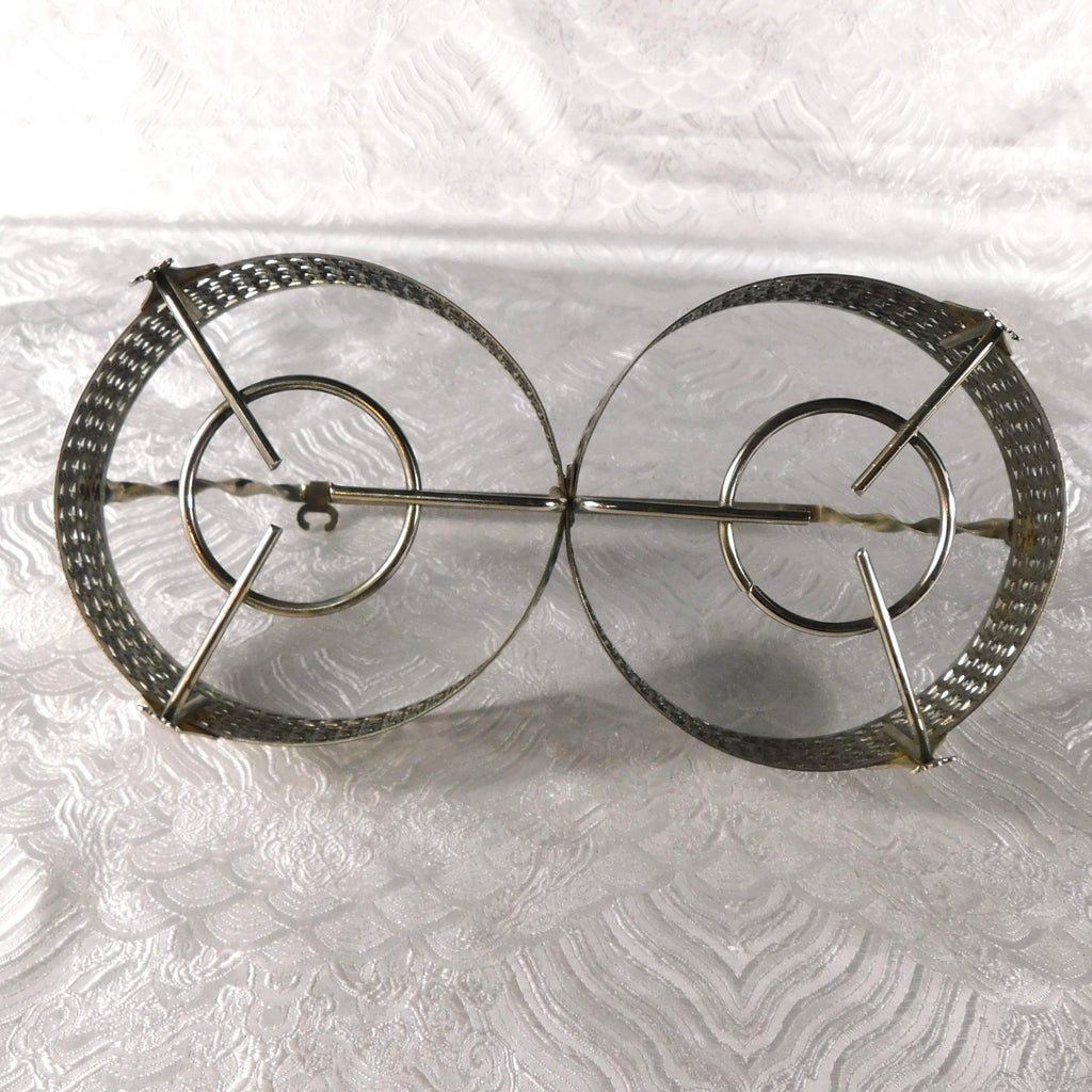 Two Dish Jelly Jar Condiment Stand with Metal Rack and Spoon # 27671