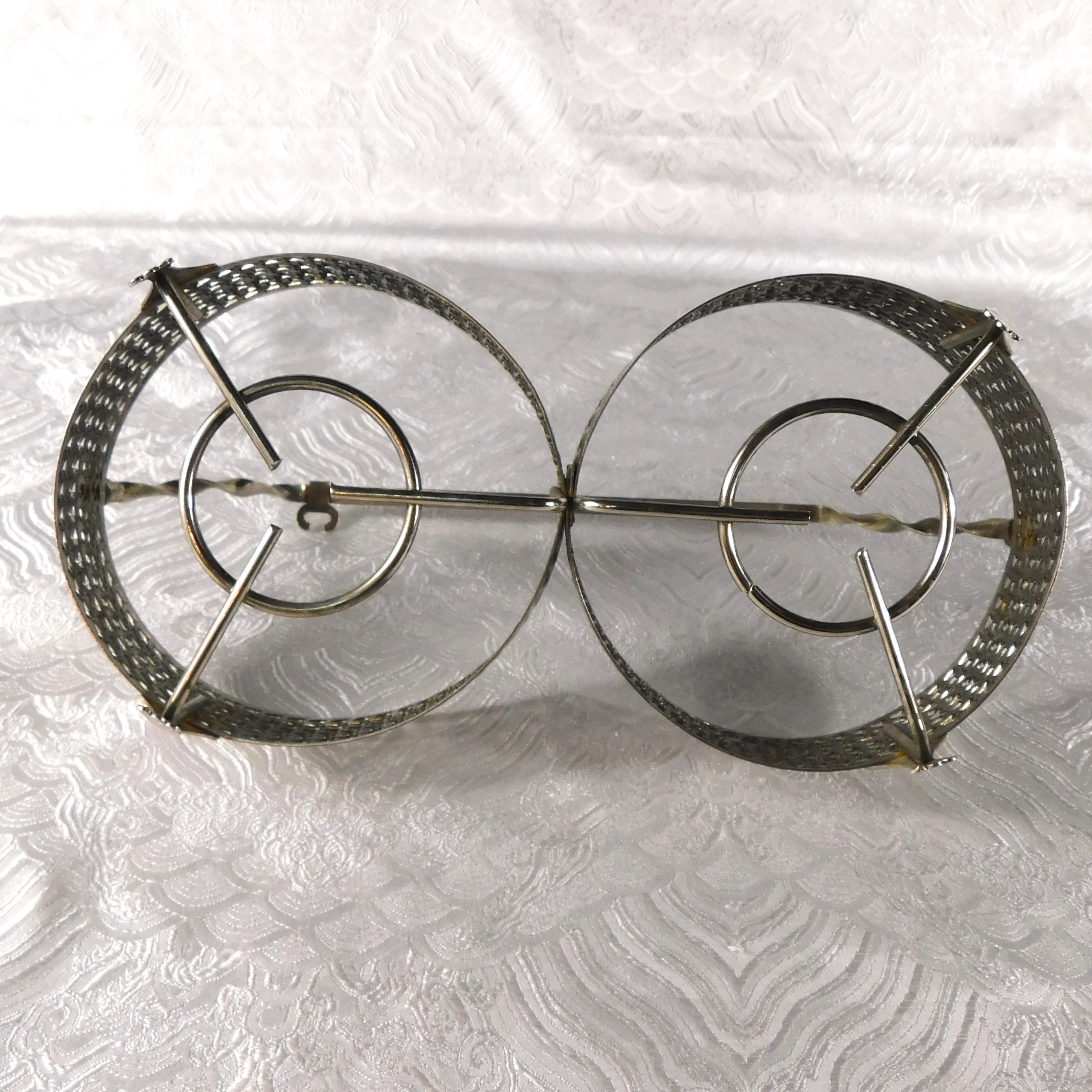Two Dish Jelly Jar Condiment Stand with Metal Rack and Spoon # 27671