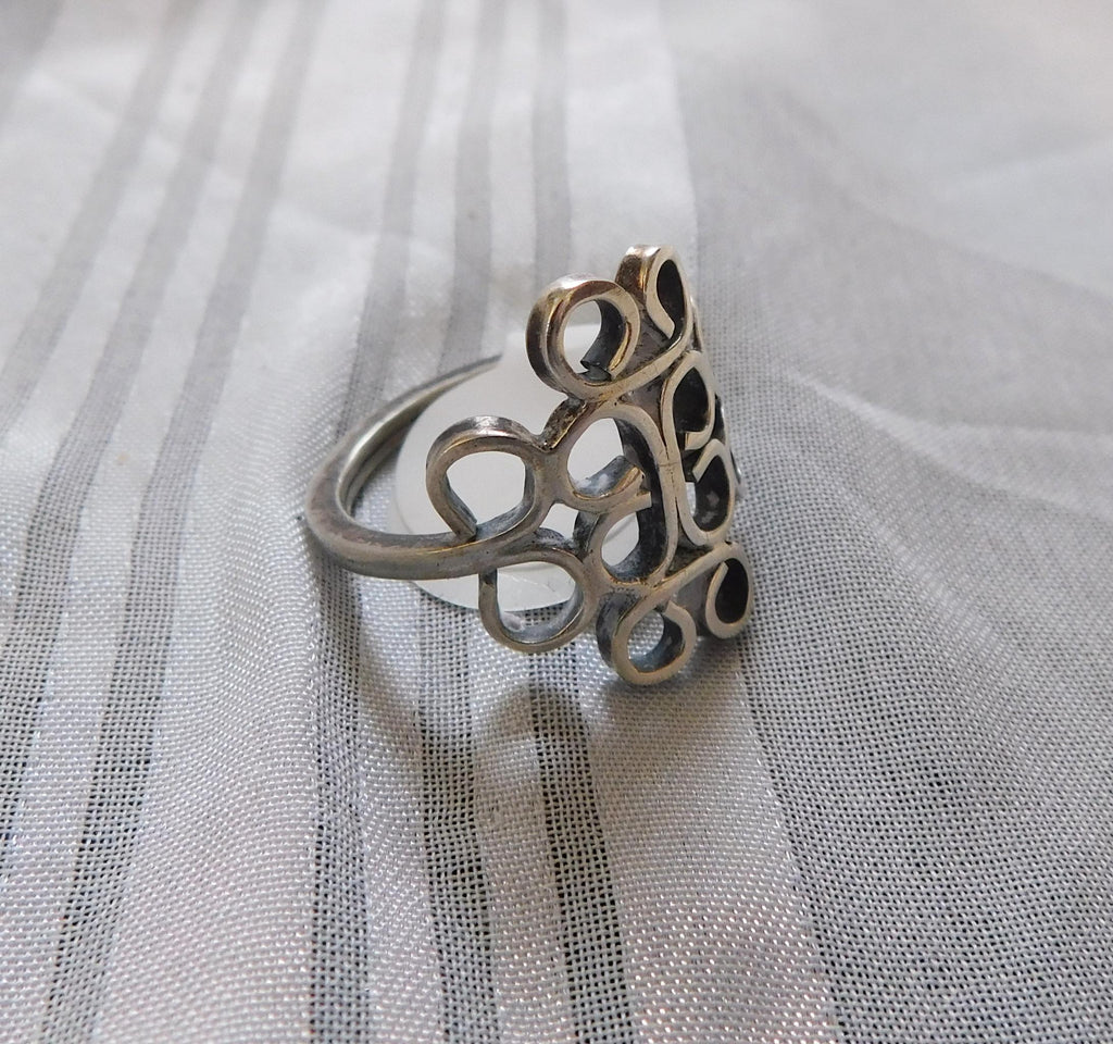 Sterling Silver Filigree Ring Size 5.75