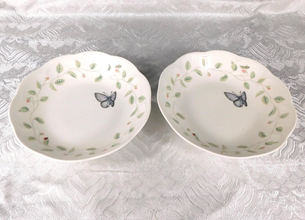Lenox Butterfly Meadow Set of Two Eight Inch Pasta Bowls # 27617