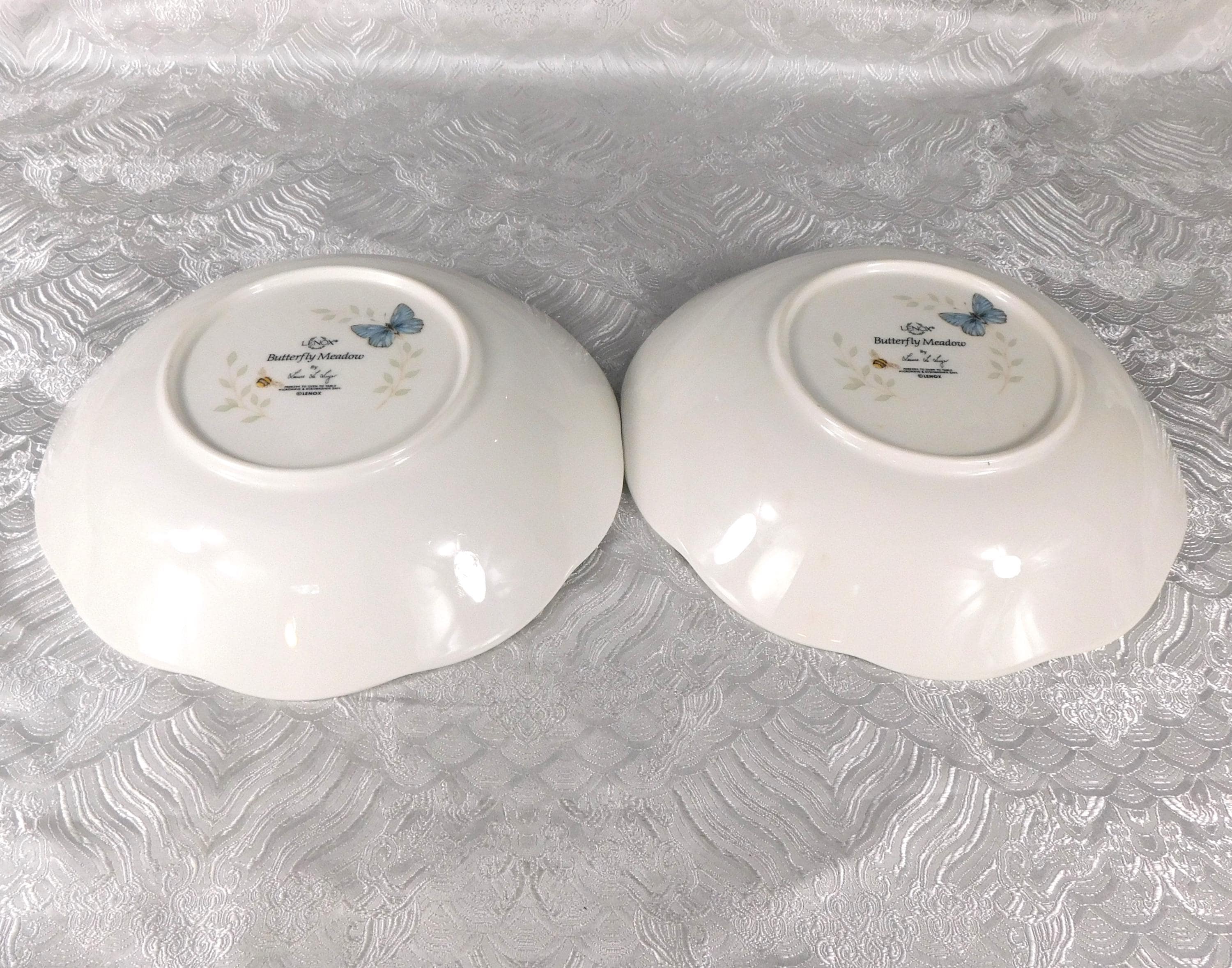 Lenox Butterfly Meadow Set of Two Eight Inch Pasta Bowls # 27617