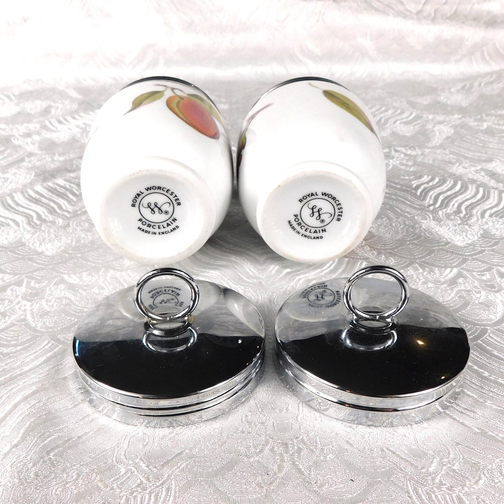 Royal Worcester Set of Two Egg Coddlers in Evesham Gold # 27641