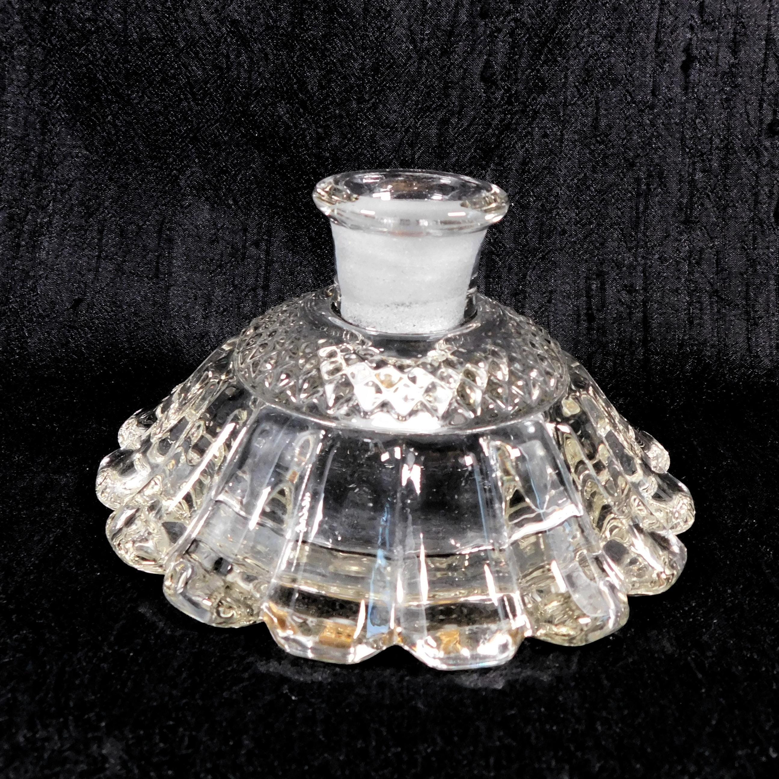 Flat Bottom Perfume Bottle with Large Open Stopper # 26331