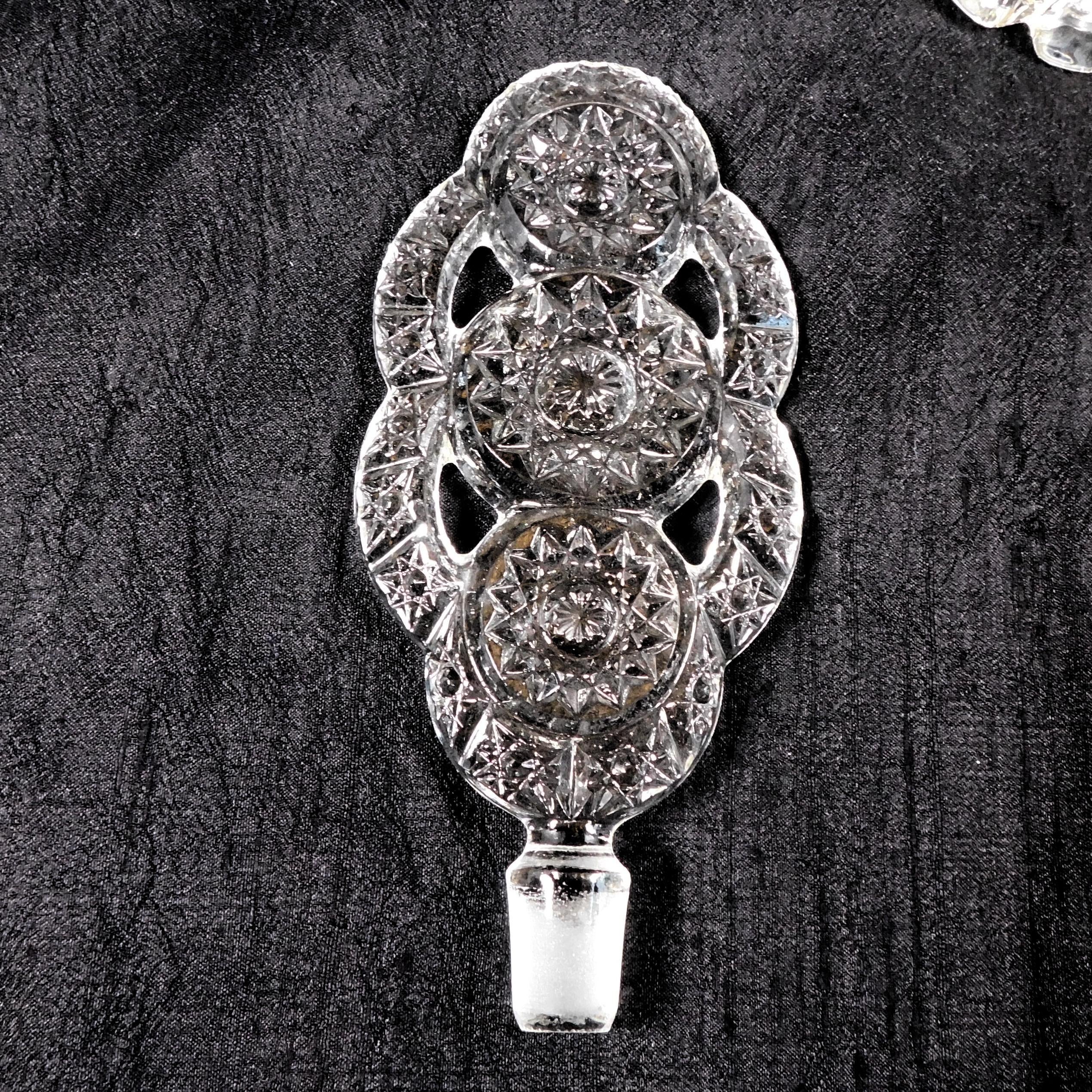 Flat Bottom Perfume Bottle with Large Open Stopper # 26331