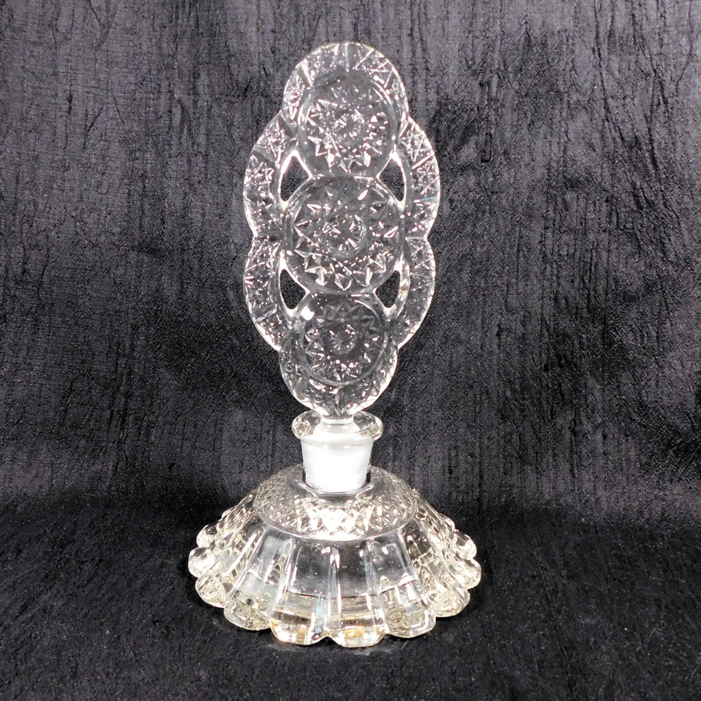 Flat Bottom Perfume Bottle with Large Open Stopper # 26331
