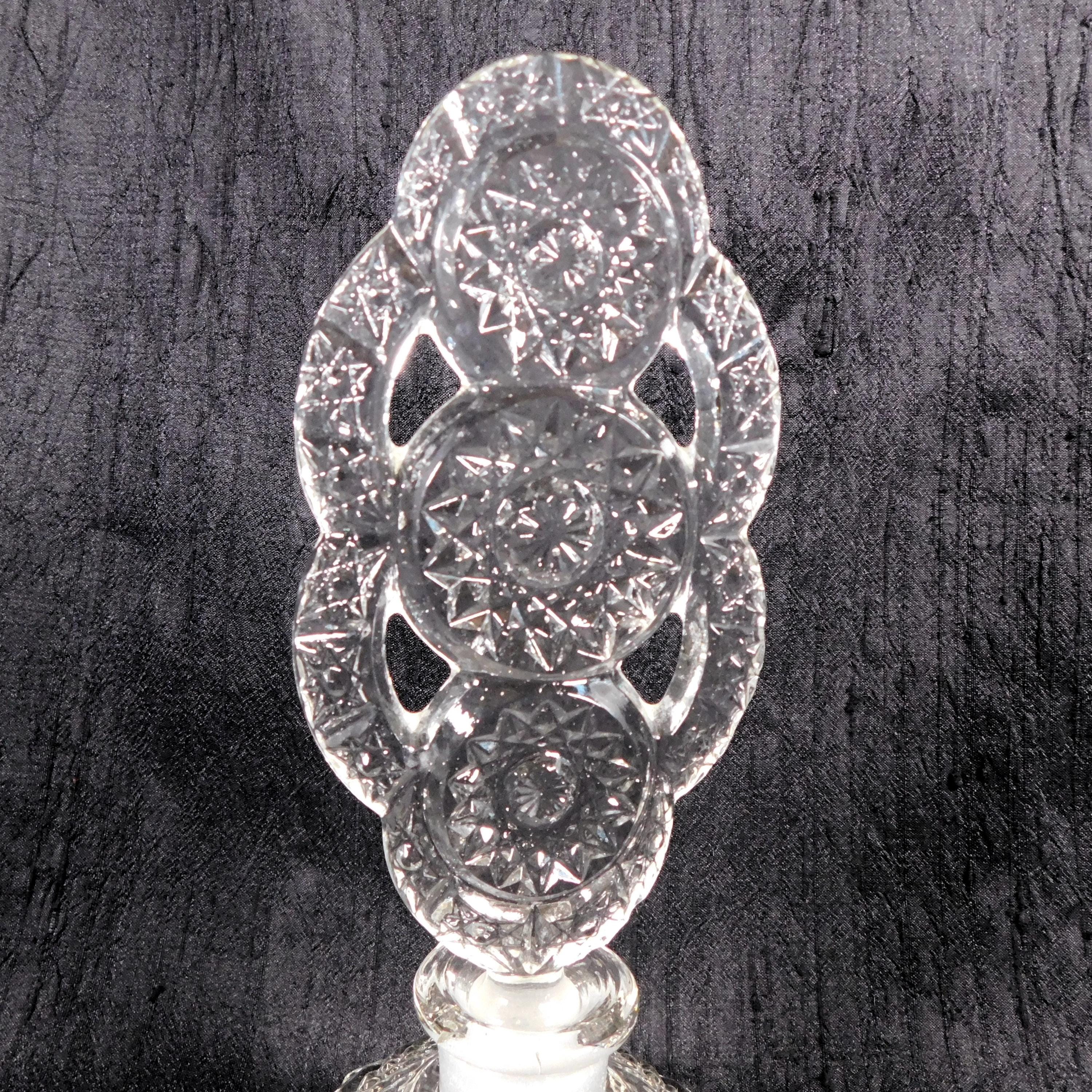Flat Bottom Perfume Bottle with Large Open Stopper # 26331