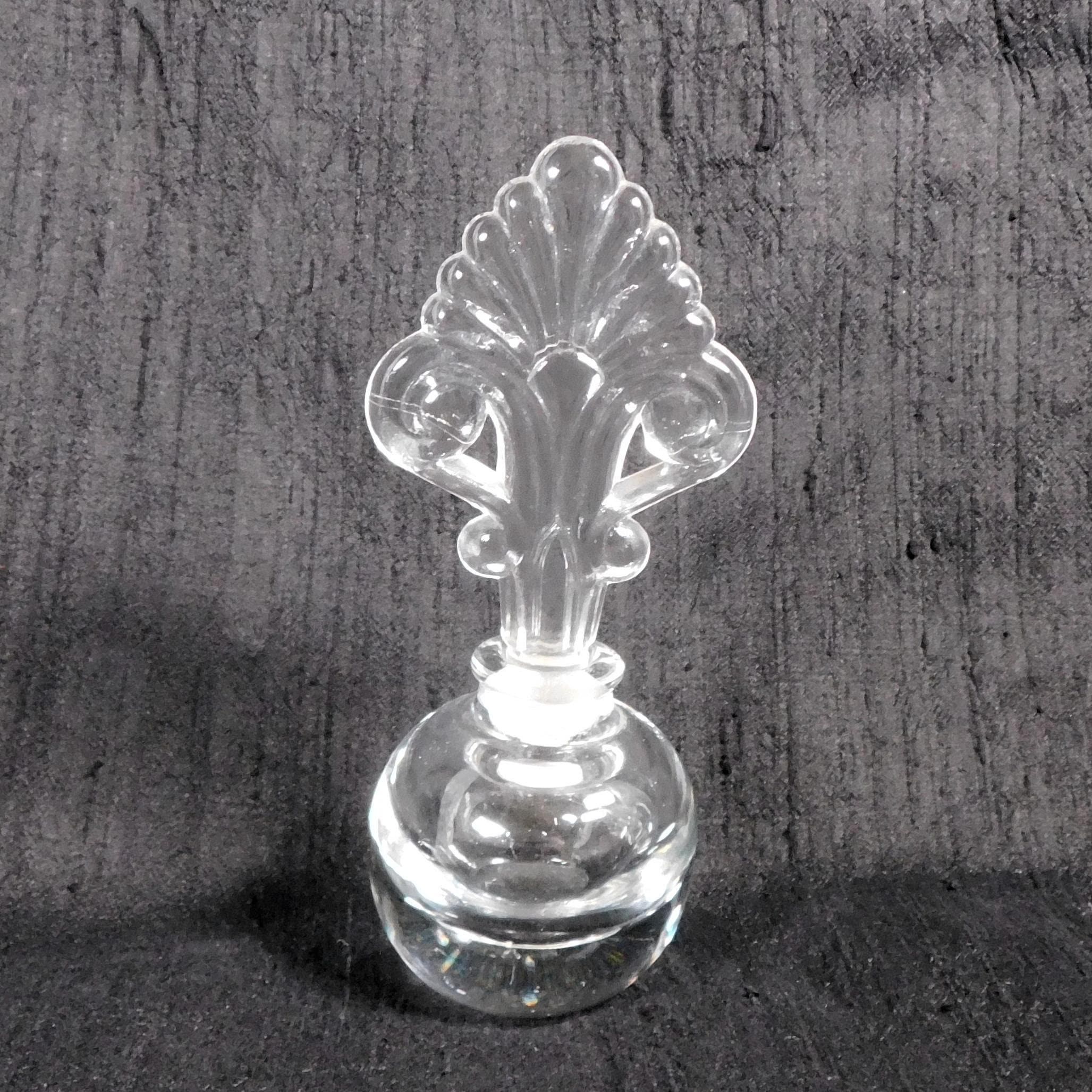 Clear Glass Perfume Bottle with Stoppper # 26382