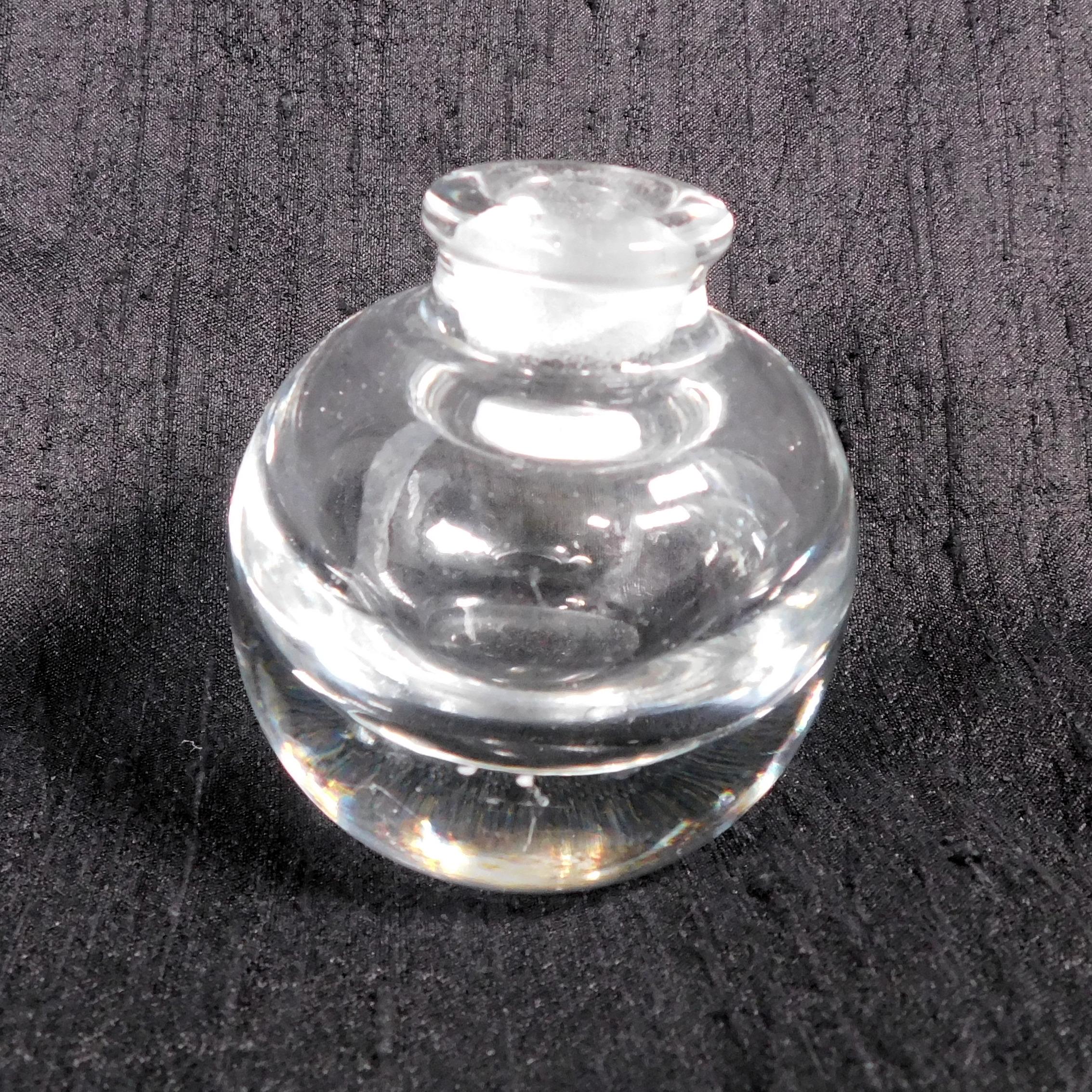 Clear Glass Perfume Bottle with Stoppper # 26382