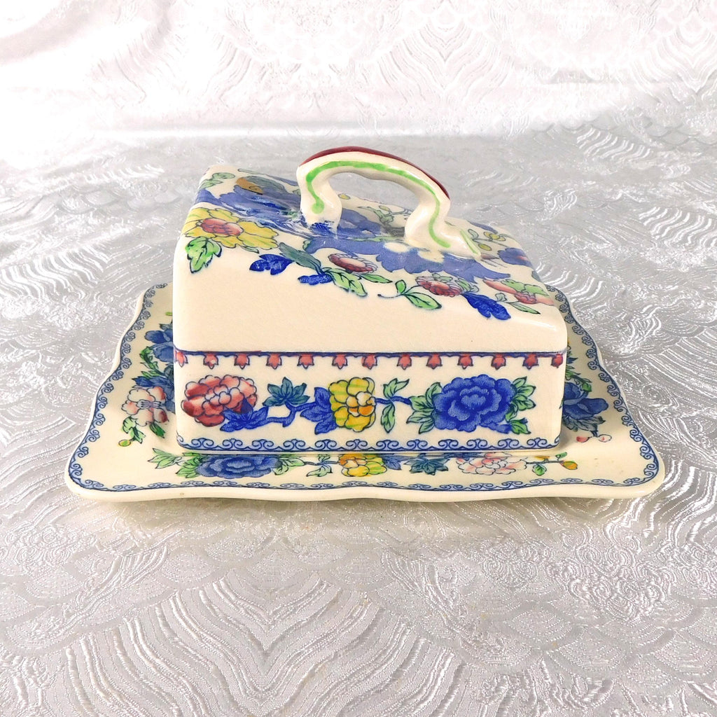 Masons Covered Cheese Dish in Regency Plantation Colonial # 27463