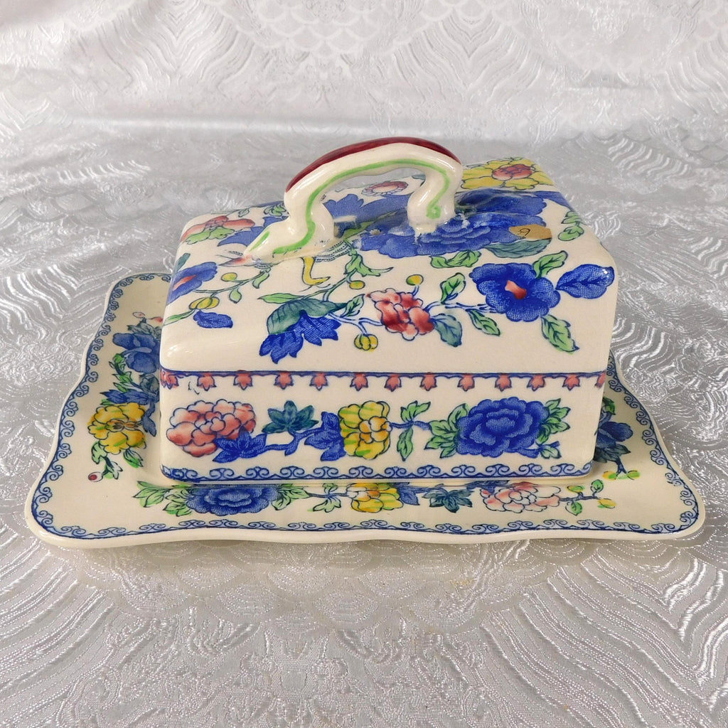 Masons Covered Cheese Dish in Regency Plantation Colonial # 27463