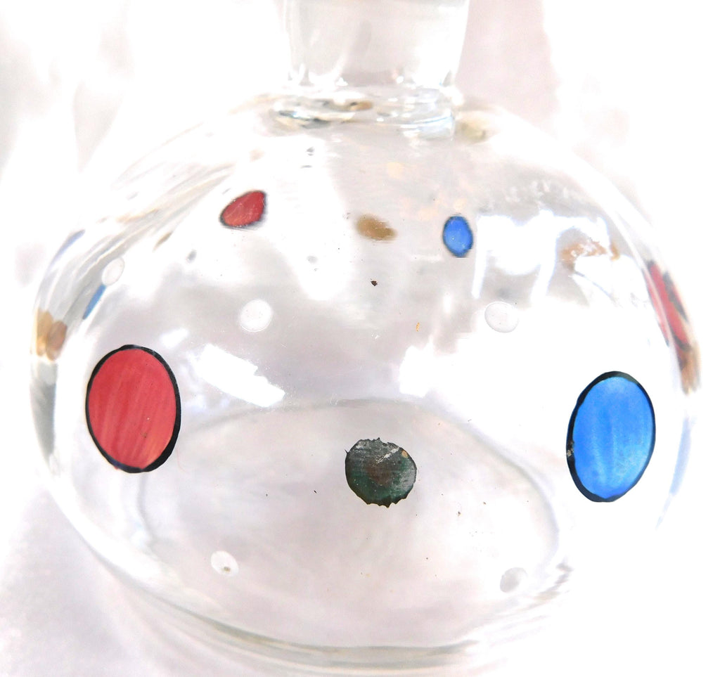 Clear Glass Bottle with Color Dots # 23450