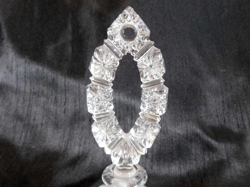 Pressed Glass Perfume Bottle with Open Stopper # 23263