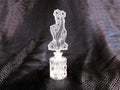 Round Glass Perfume Bottle with Flower Shaped Stopper # 23509
