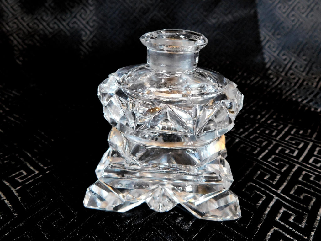 Perfume Bottle with Open Etched Stopper # 24110