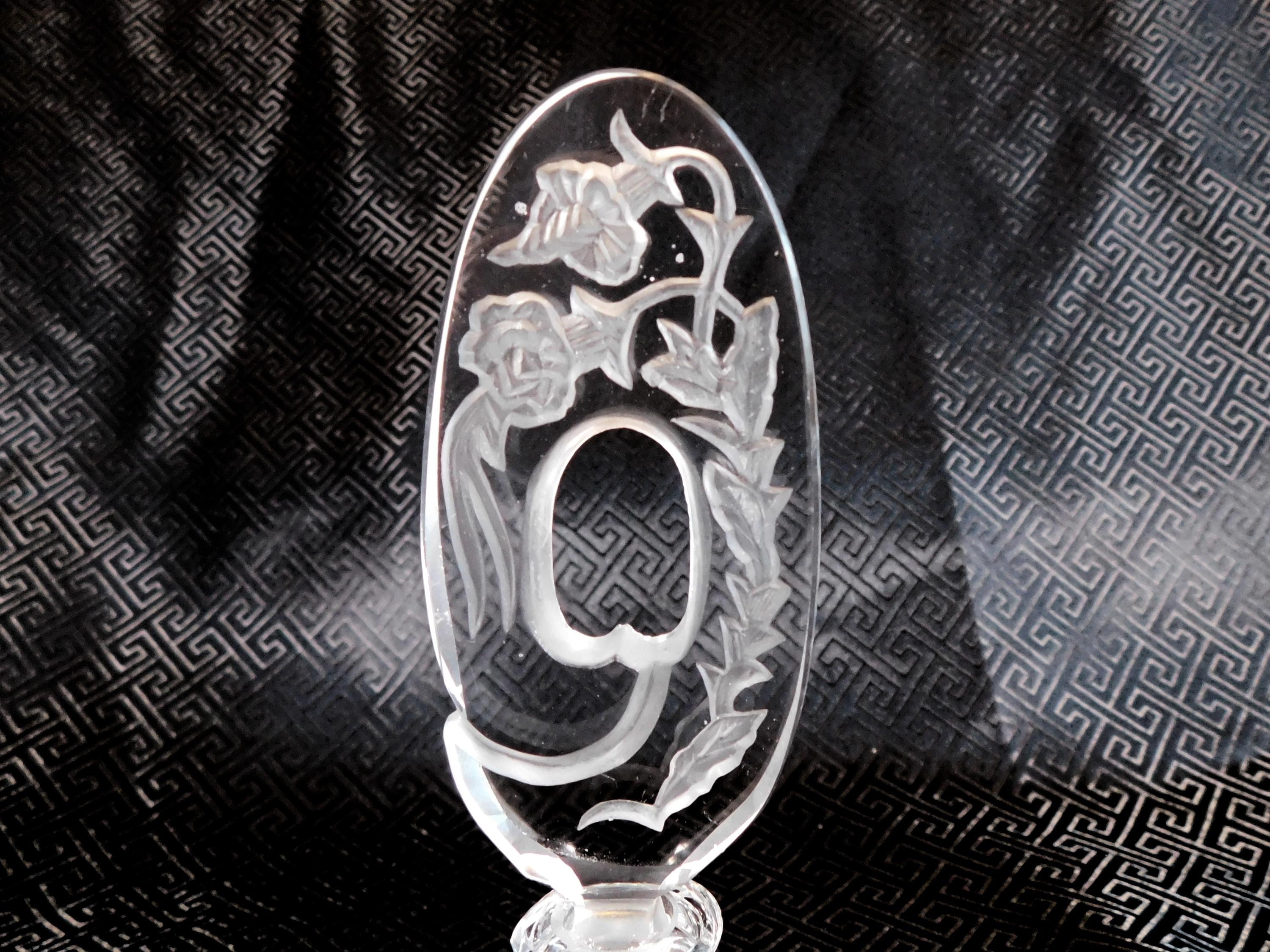 Perfume Bottle with Open Etched Stopper # 24110