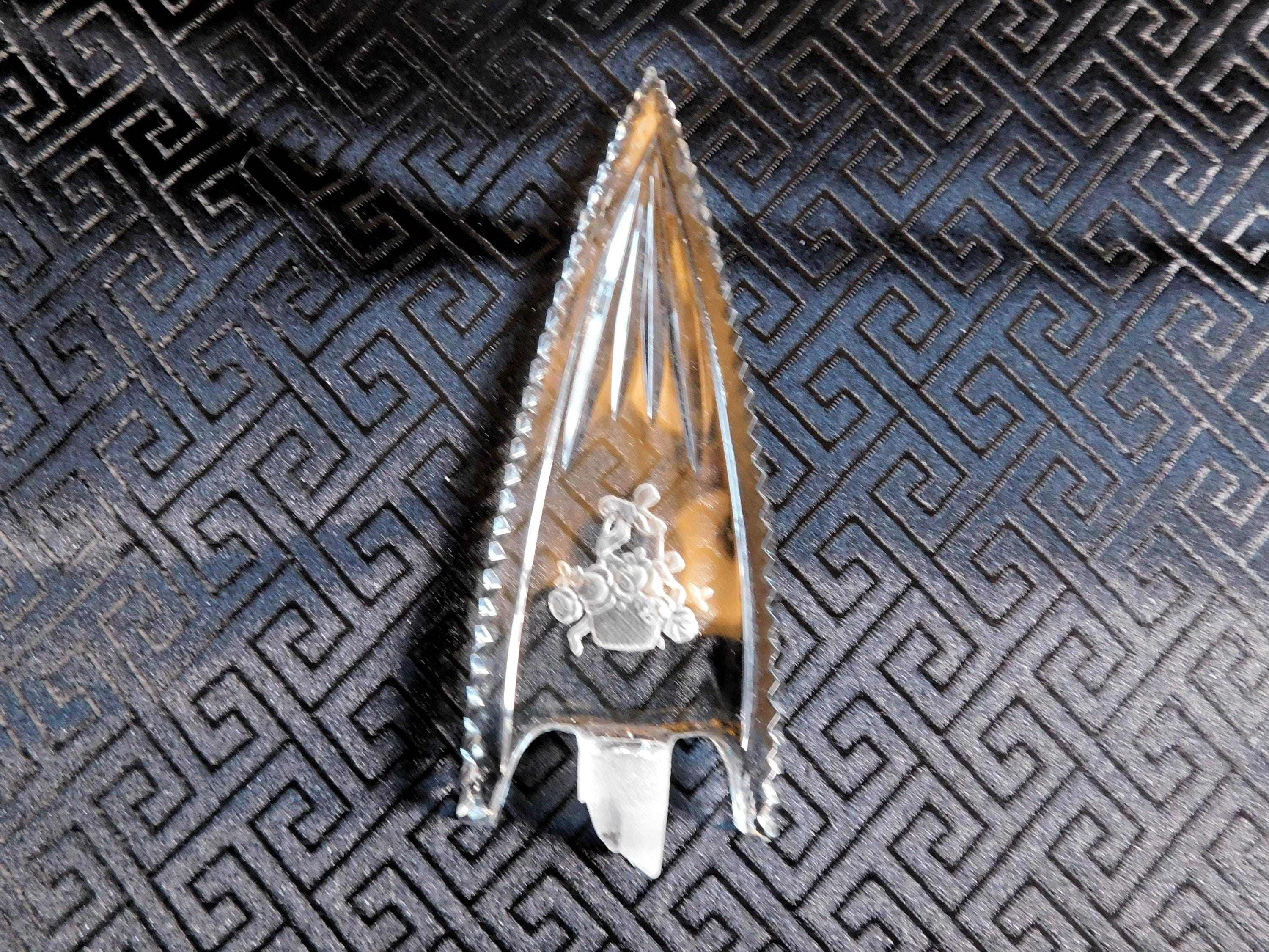 Cut Glass Perfume Bottle with Pointed Stopper  # 24143