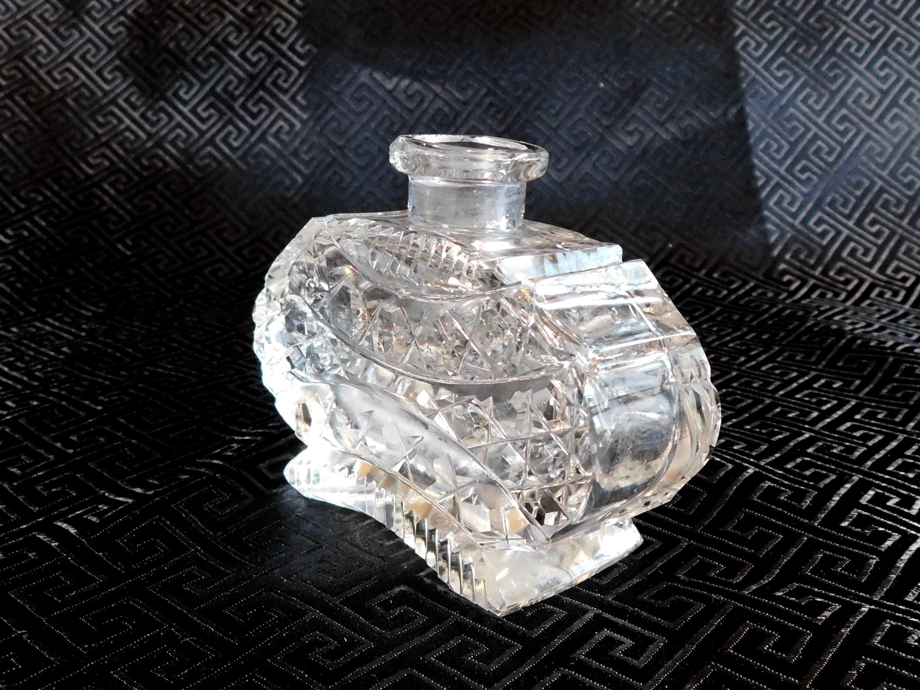 Oval Footed Glass Perfume Bottle # 24111