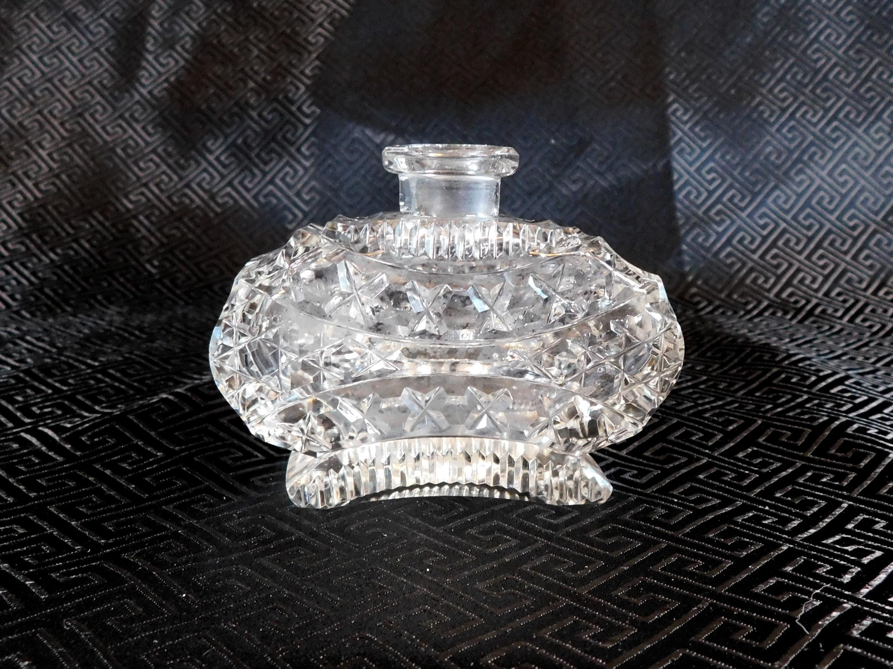 Oval Footed Glass Perfume Bottle # 24111