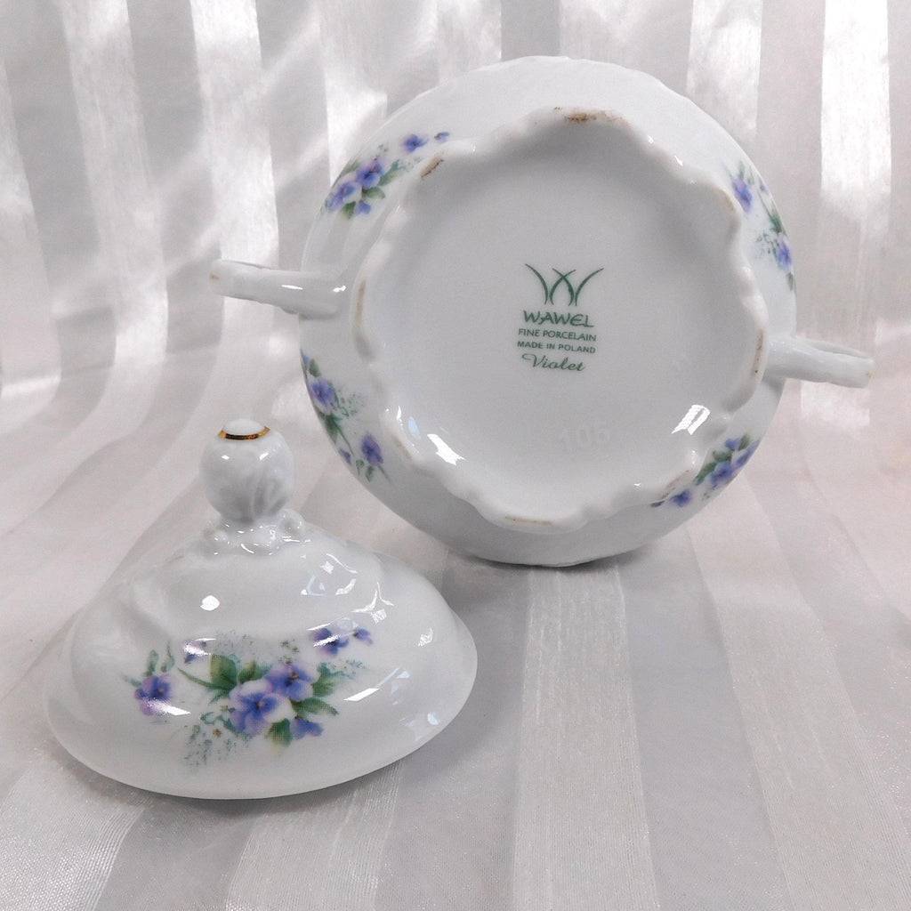 Wawel Sugar Bowl with Purple Flowers # 26671