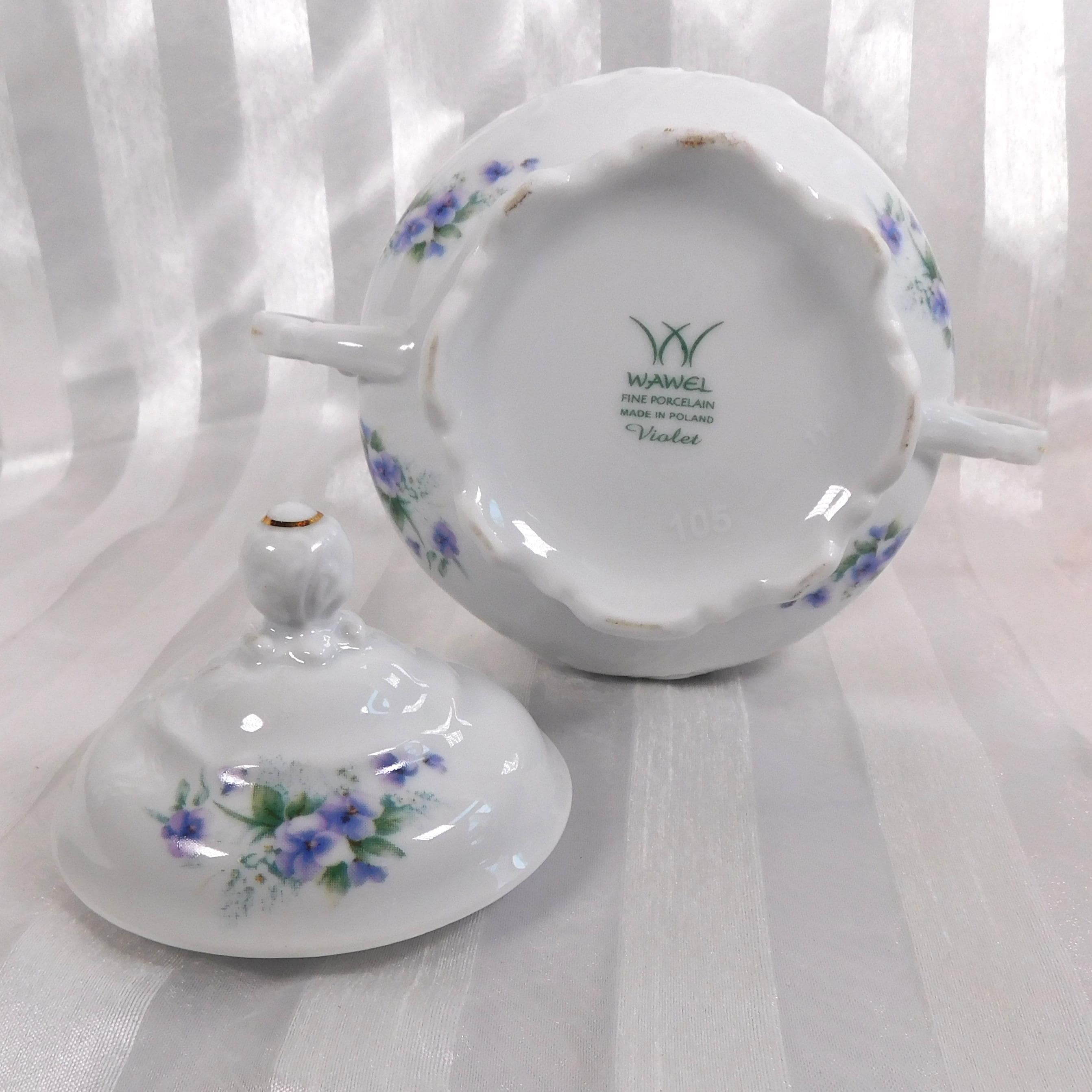 Wawel Sugar Bowl with Purple Flowers # 26671