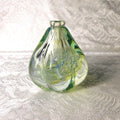 Robert Eickholt Art Glass Perfume Bottle with Pale Green and Yellow Bubbles # 26773