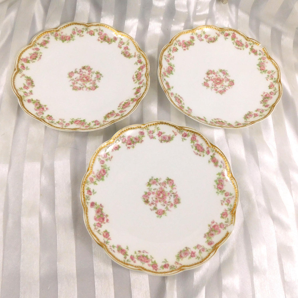 Lot of Three Haviland Salad Plates in Schleiger 270 # 23827