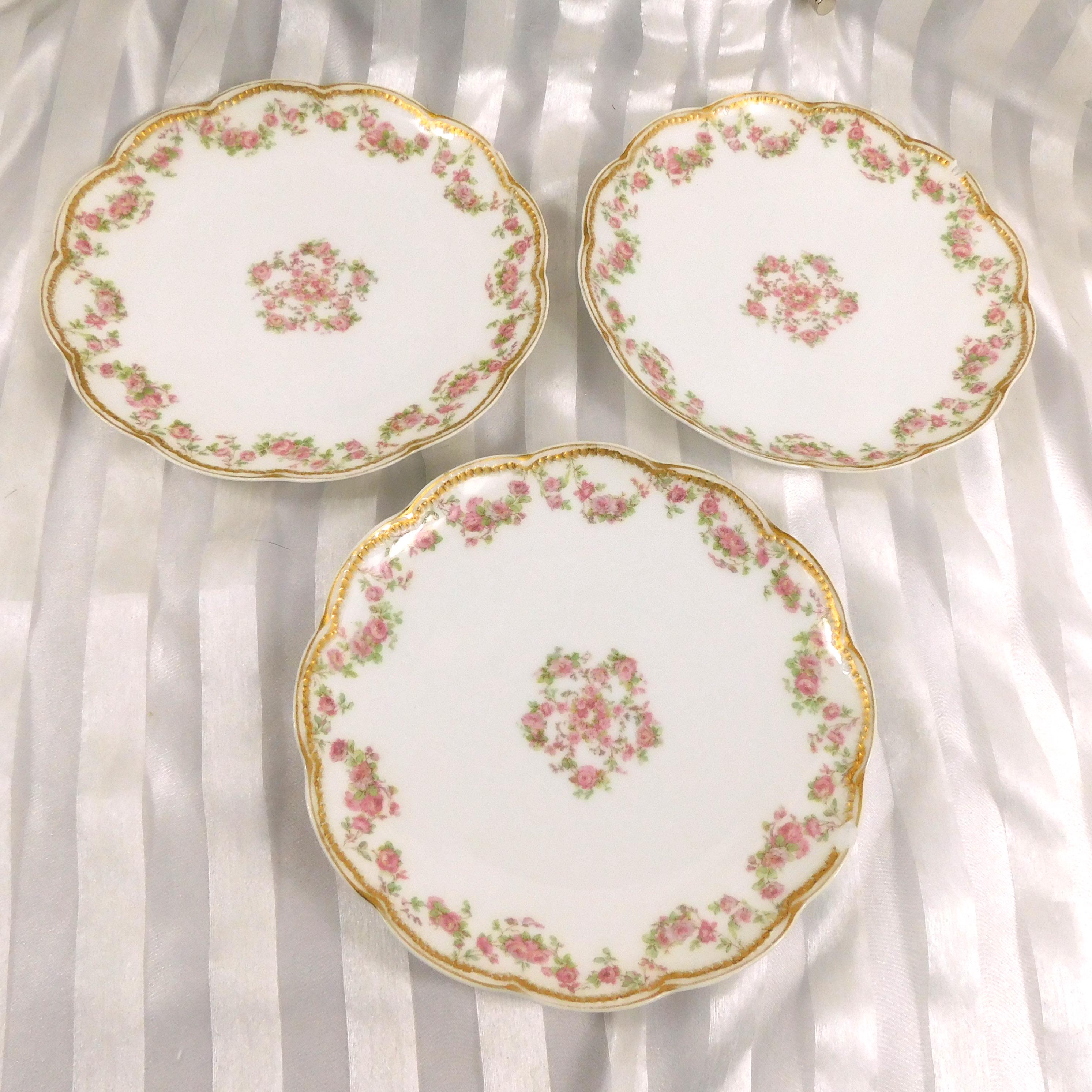 Lot of Three Haviland Salad Plates in Schleiger 270 # 23827