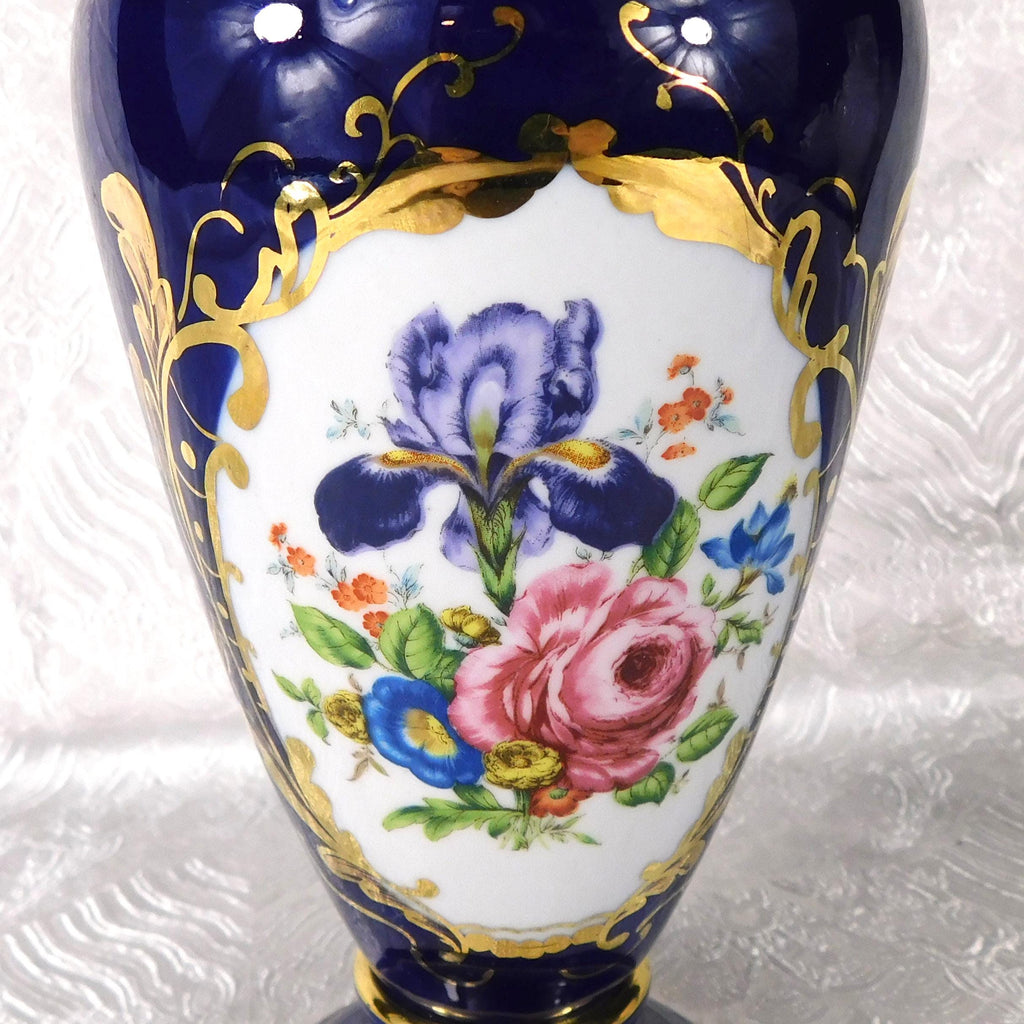 Décor Asevres Dark Blue Covered Pot # 27571