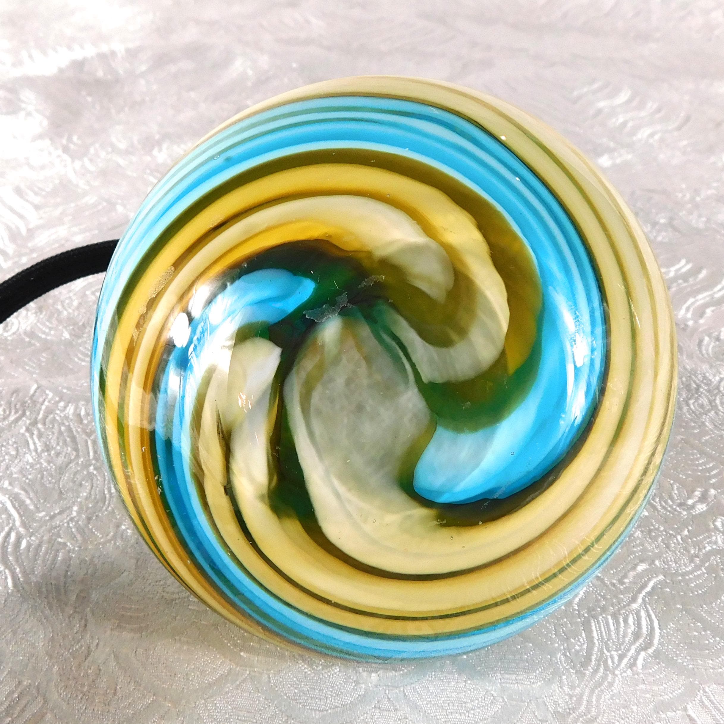 Blue and Tan Swirl Perfume Atomizer # 27374