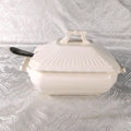 White Ceramic Vegetable Bowl or Gravy Boat with Ladle # 27660