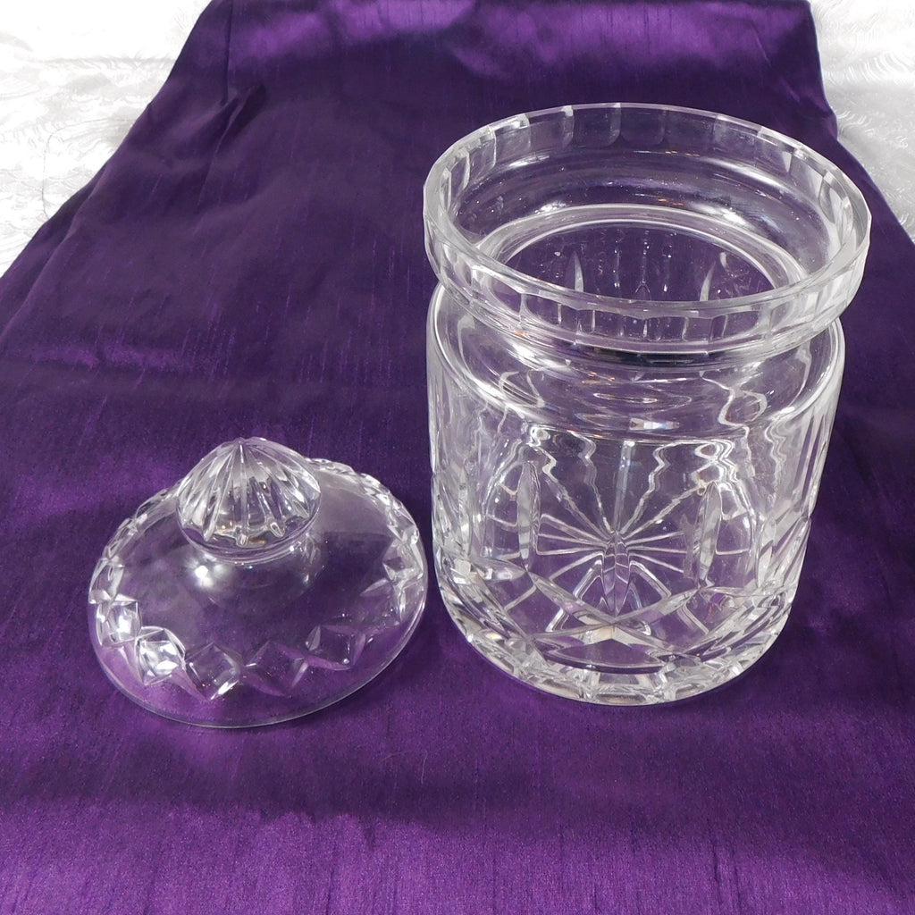Clear Cut Crystal Biscuit Barrel with Lid # 27672