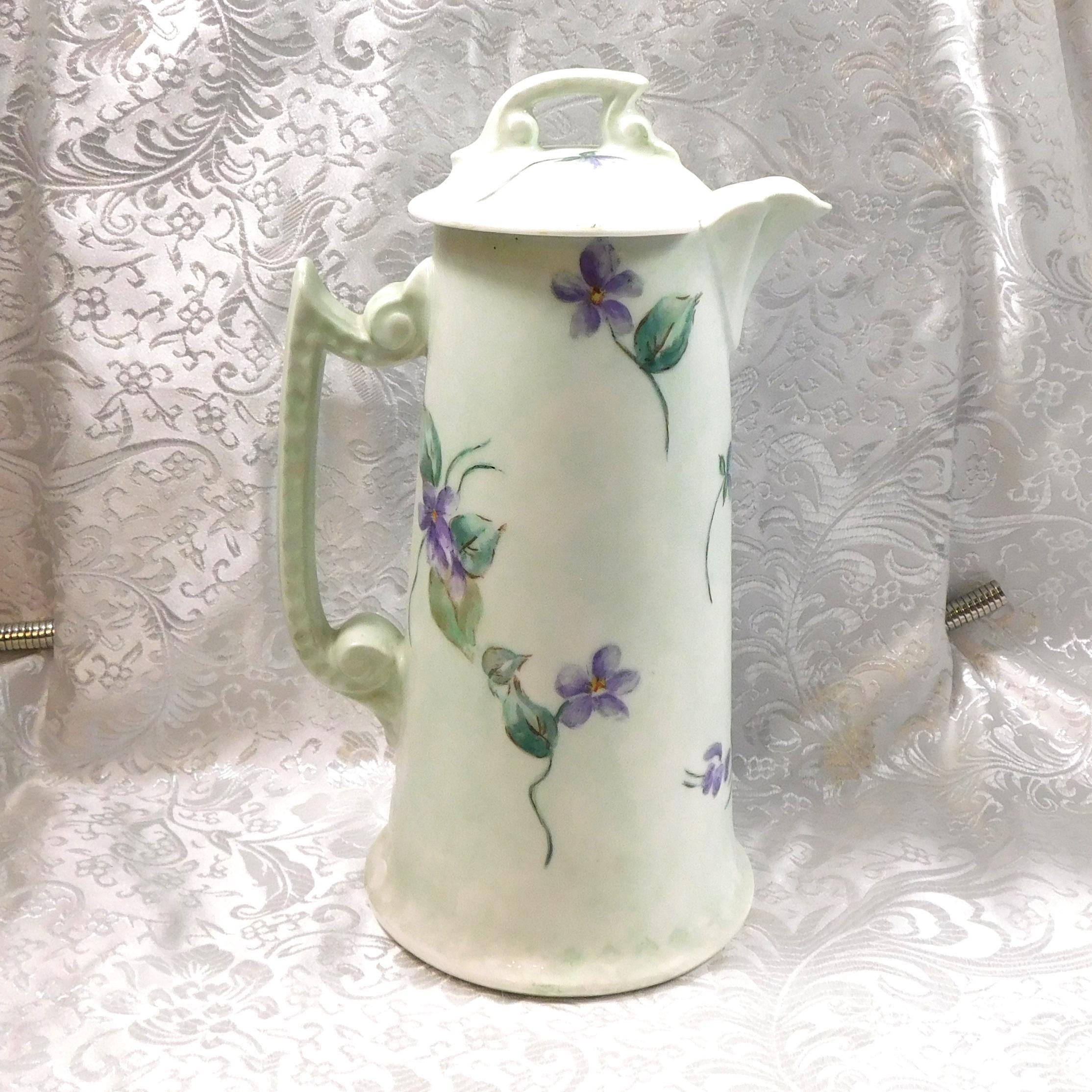 Signed Tressemanes & Vogt Limoges Chocolate Pot #  27232