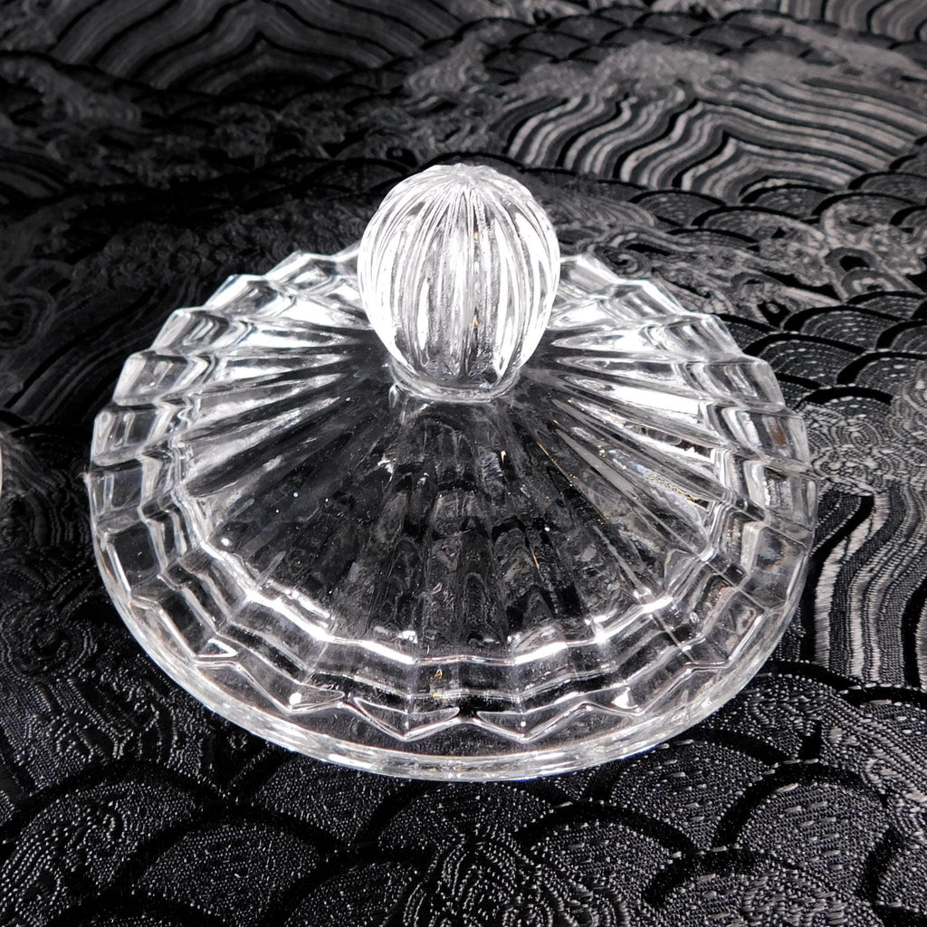 Small Cut Glass Jelly Jaror Biscuit Barrel with Lid # 27623