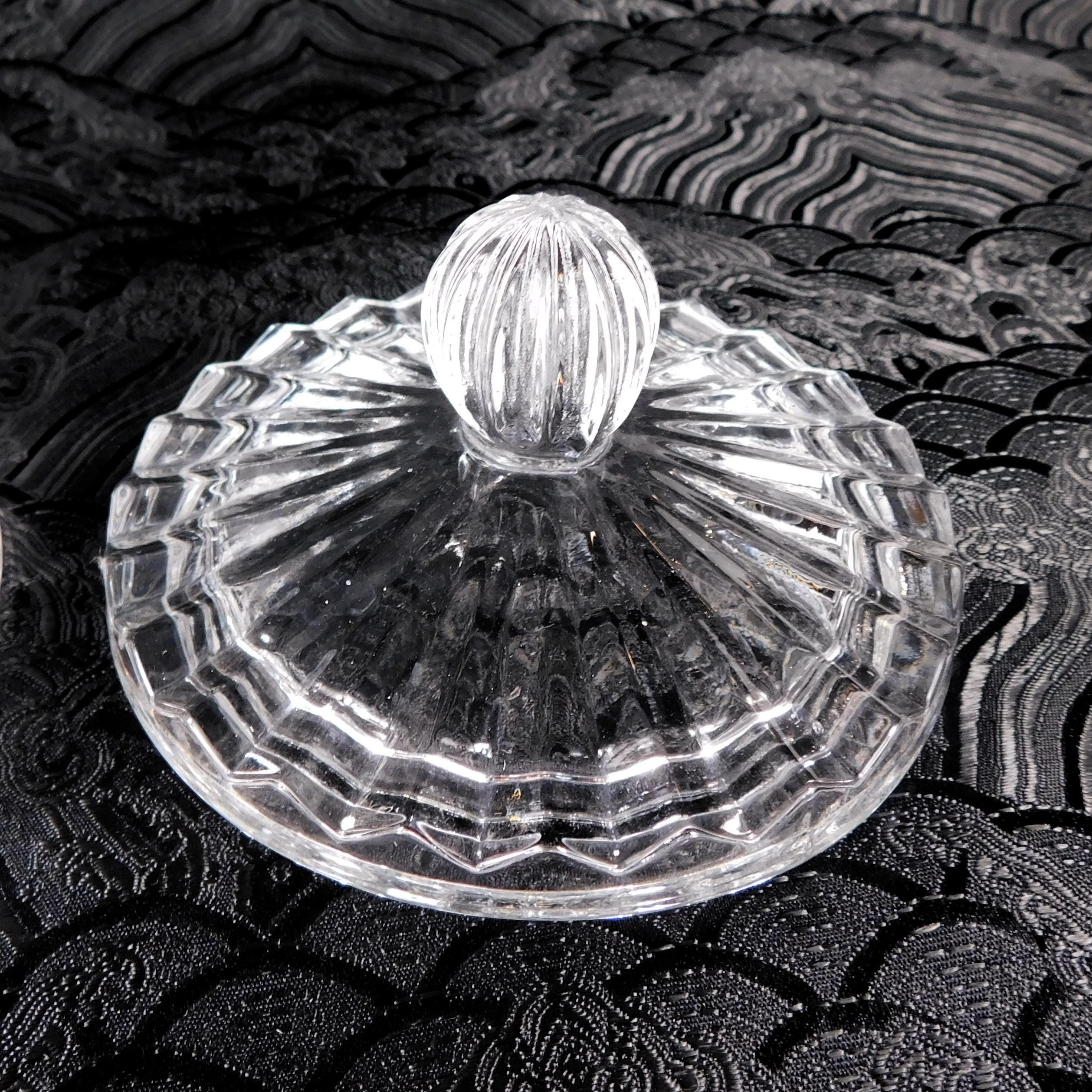 Small Cut Glass Jelly Jaror Biscuit Barrel with Lid # 27623