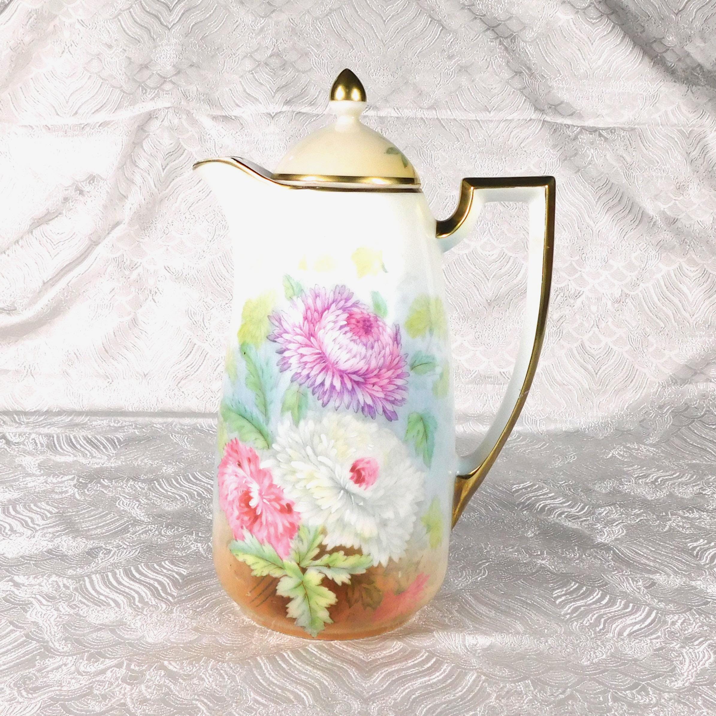 Tirschenreuth Hand Painted Chcoolate Pot #  27545