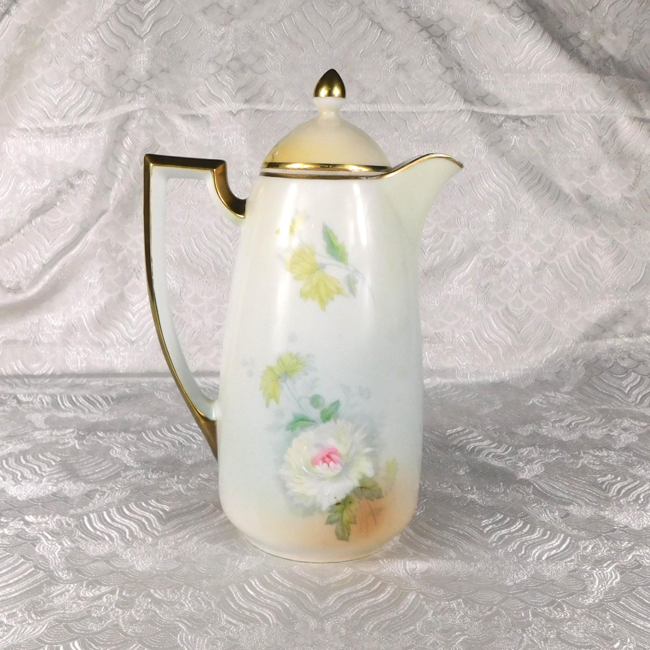 Tirschenreuth Hand Painted Chcoolate Pot #  27545