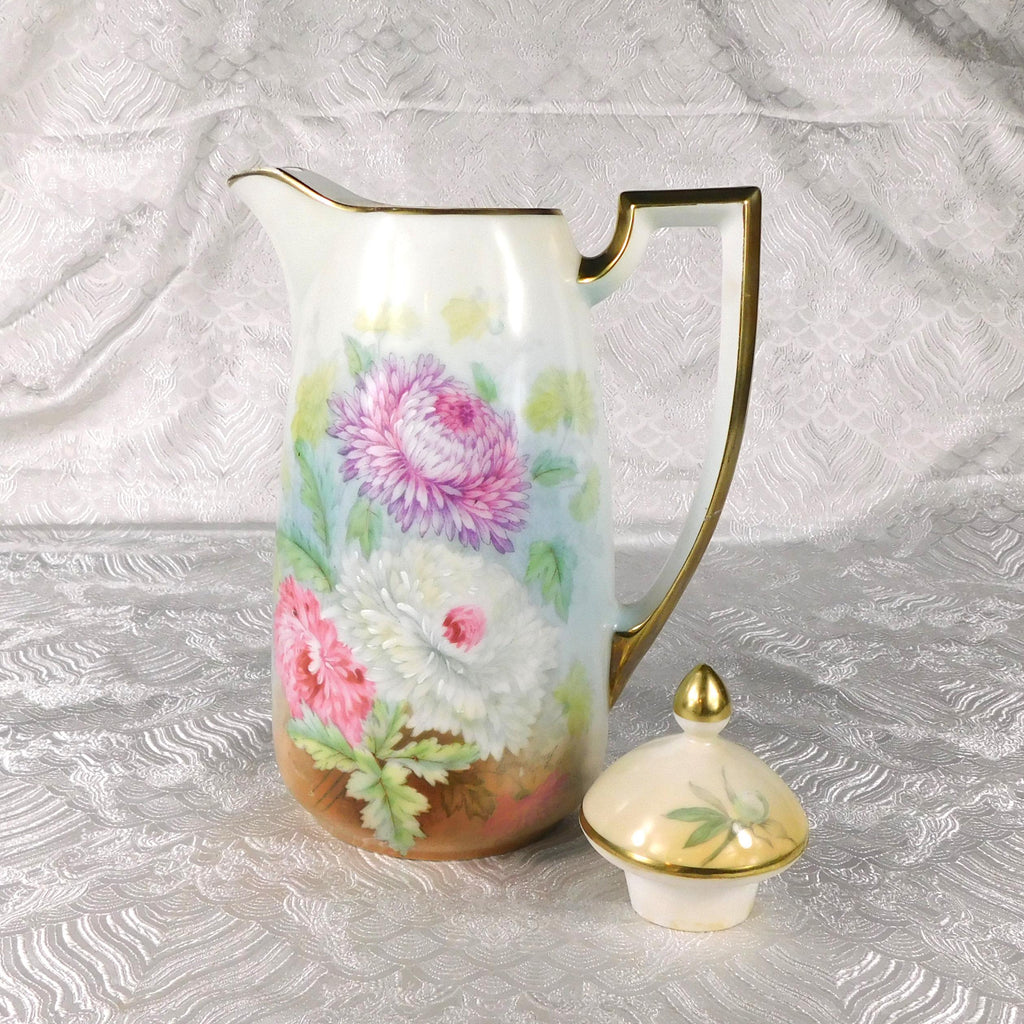 Tirschenreuth Hand Painted Chcoolate Pot #  27545