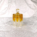 Yellow and Clear Small Biscuit Barrel with Matching Lid # 27554