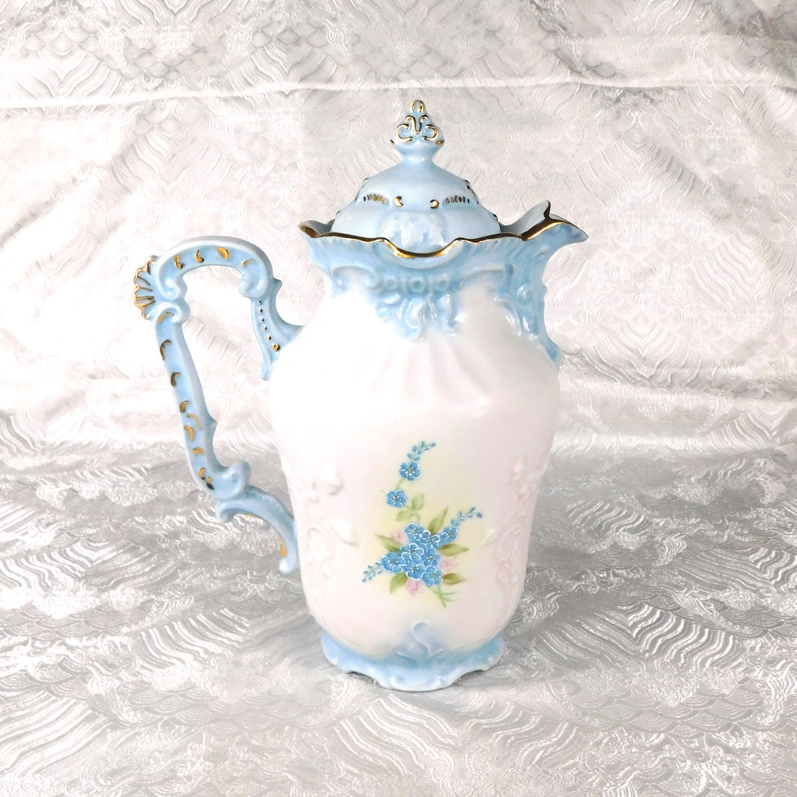 Blue and White Floral Chocolate Pot # 27659