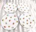 Set of Four Shelley Bread Plates in Rose Pansy Forget Me Not  # 27210