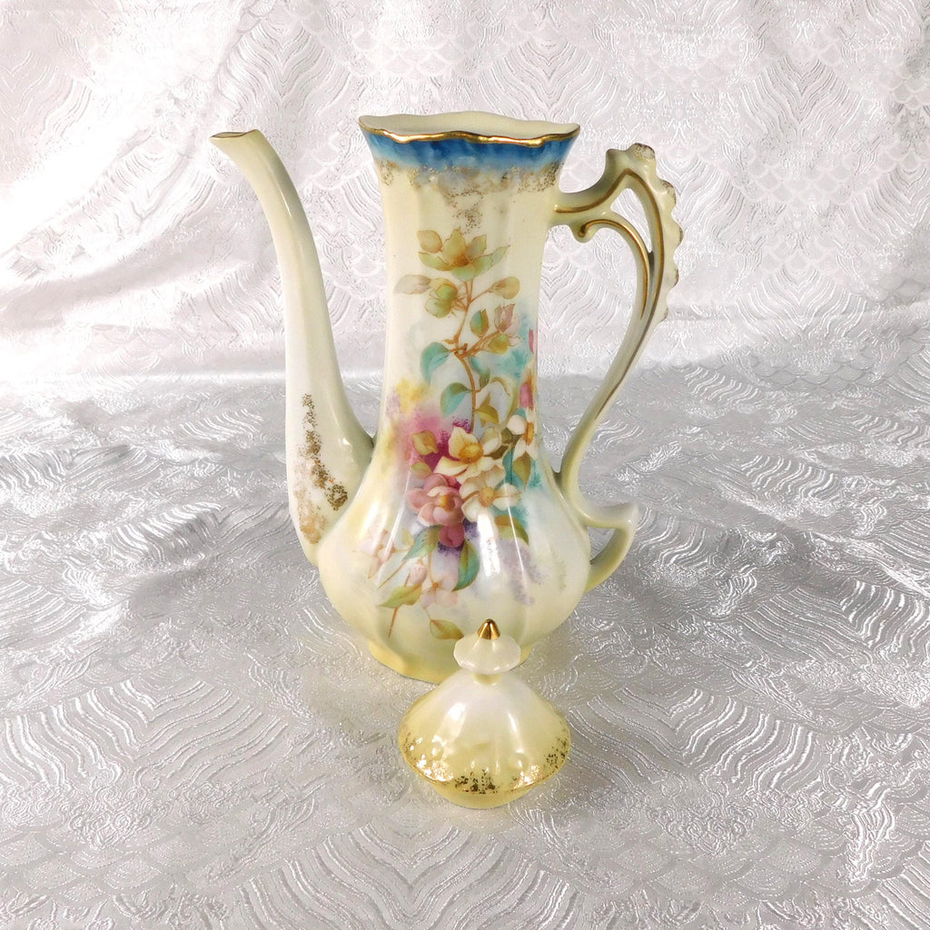 Reinhold Schlegelmilch Chocolate Pot with Blue Trim # 27214