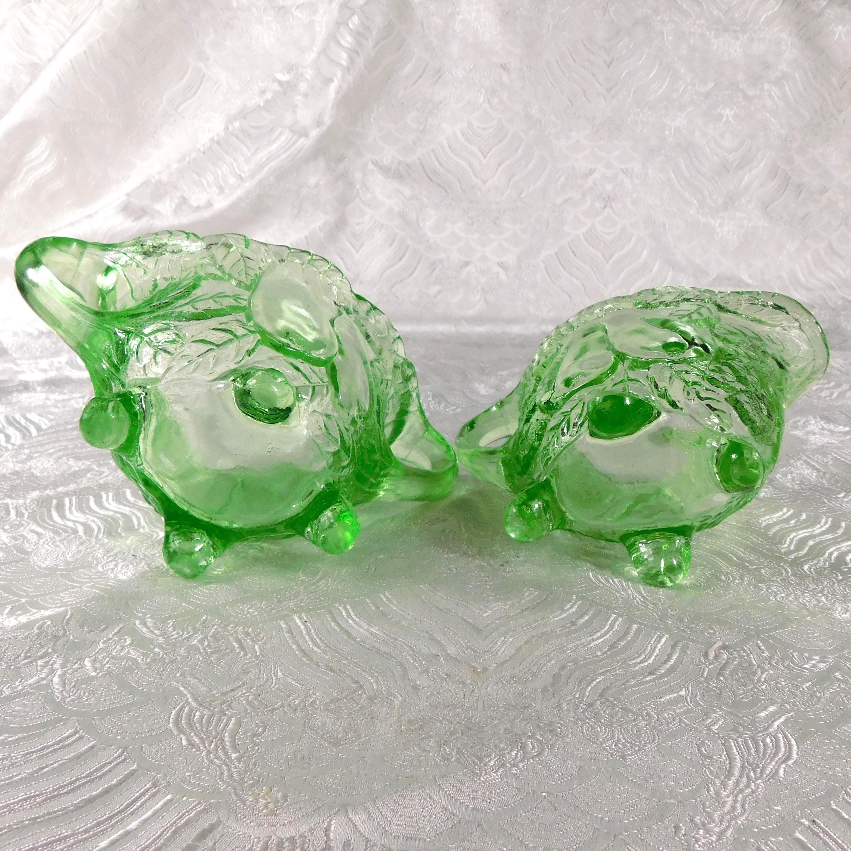 Indiana Glass Sugar Bowl and Creamer in Sweet Pear # 27502