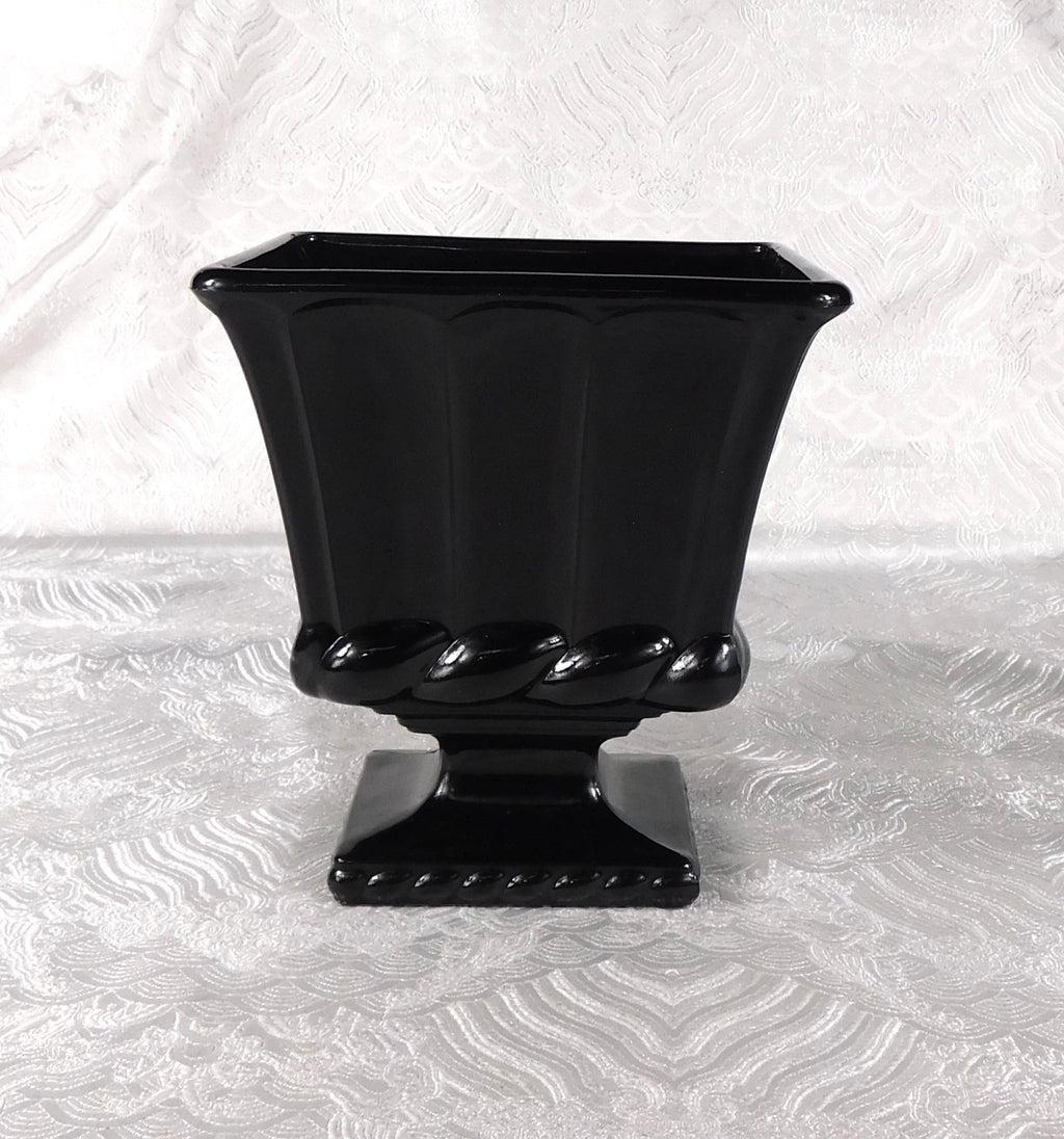 Black Footed Glass Vase # 27546