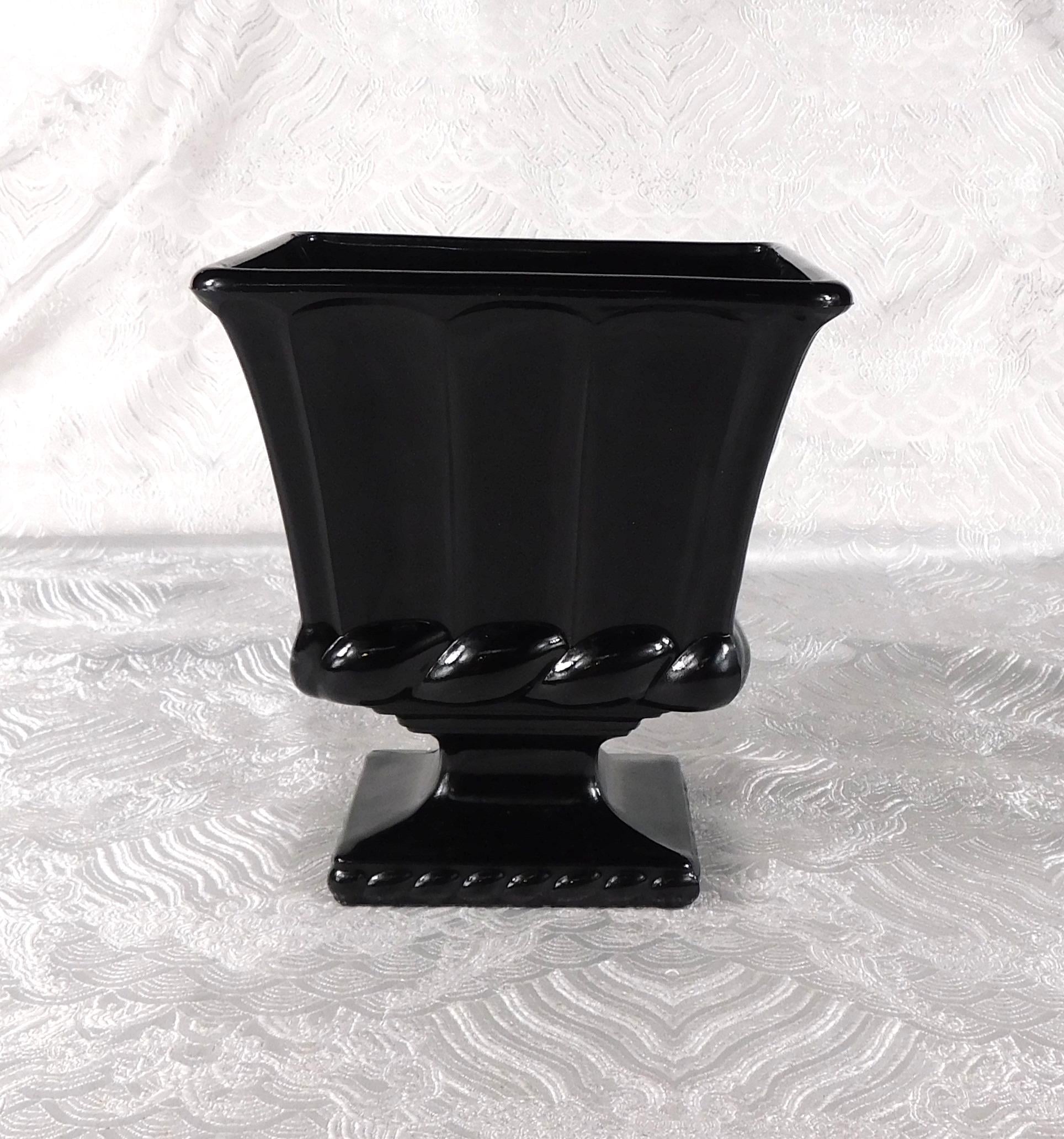 Black Footed Glass Vase # 27546