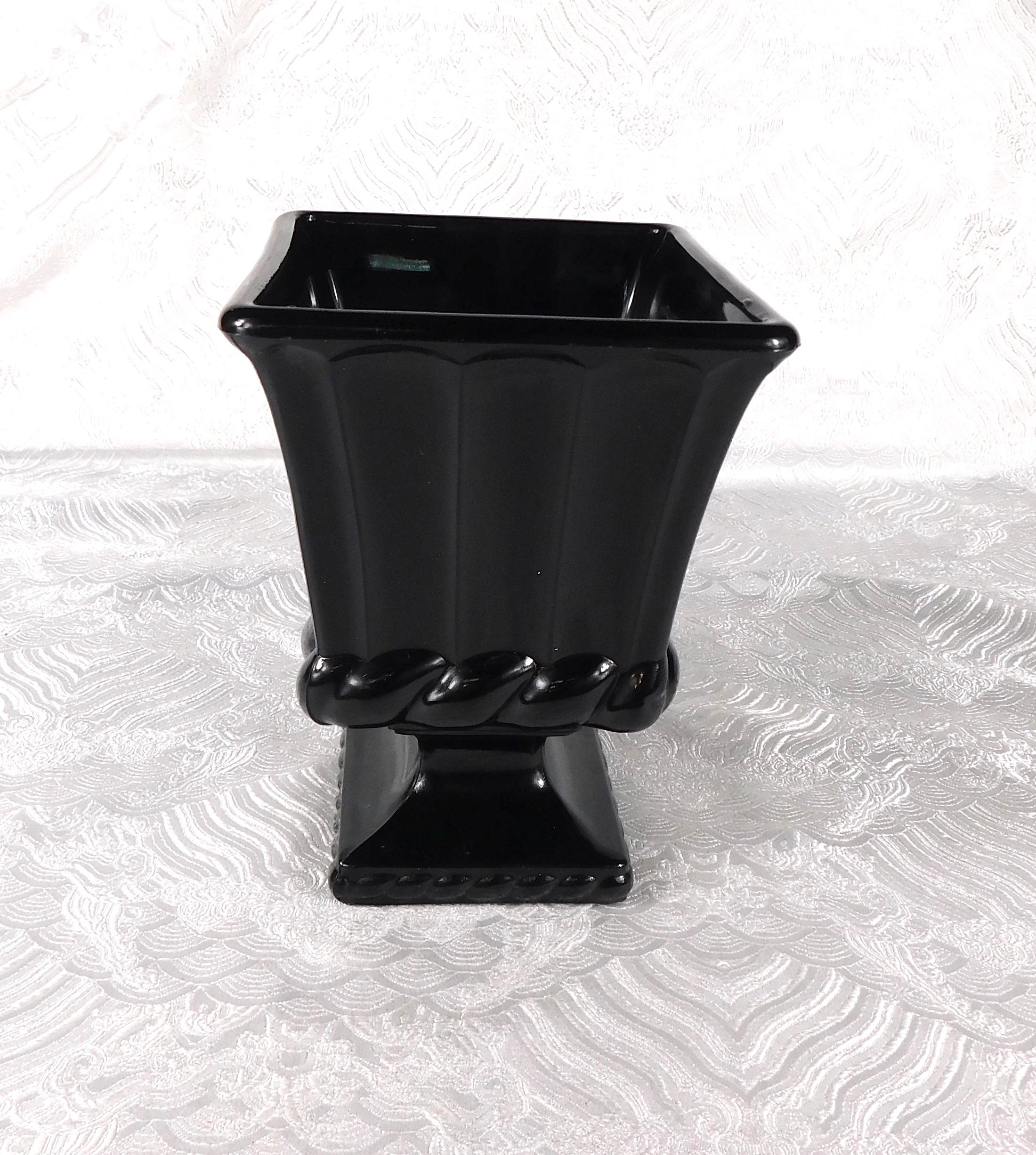 Black Footed Glass Vase # 27546